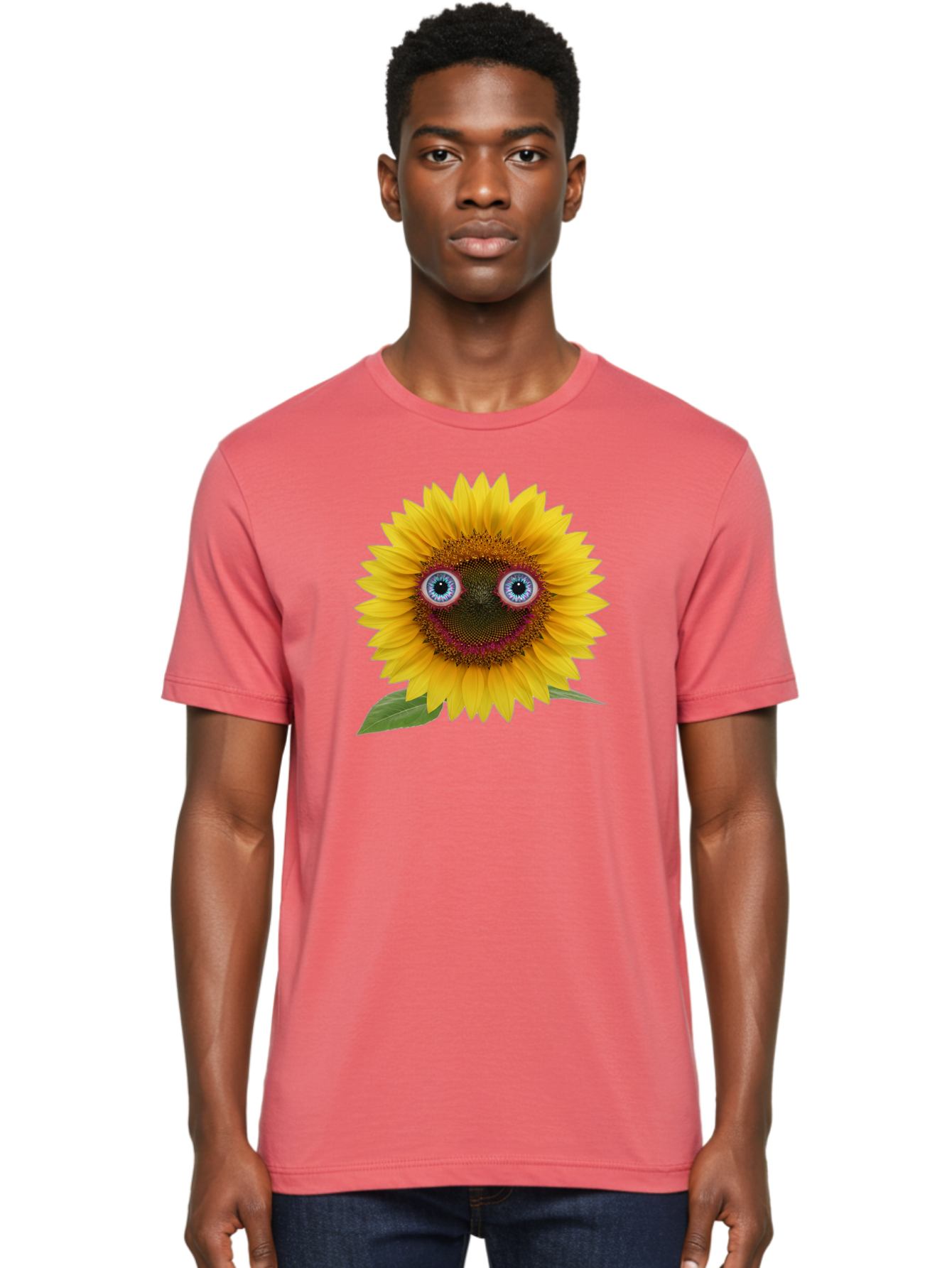 Sunflower-Smiley Men'S Graphic Tee, 100% Cotton, Comfortable Casual Summer Wear, Machine Washable, Vintage Camera, Old Camera, Antique Camera, Black Camera, Classic Photography, Photography Equipment, Nostalgic Device, Film Camera, Camera Art Bag040 30