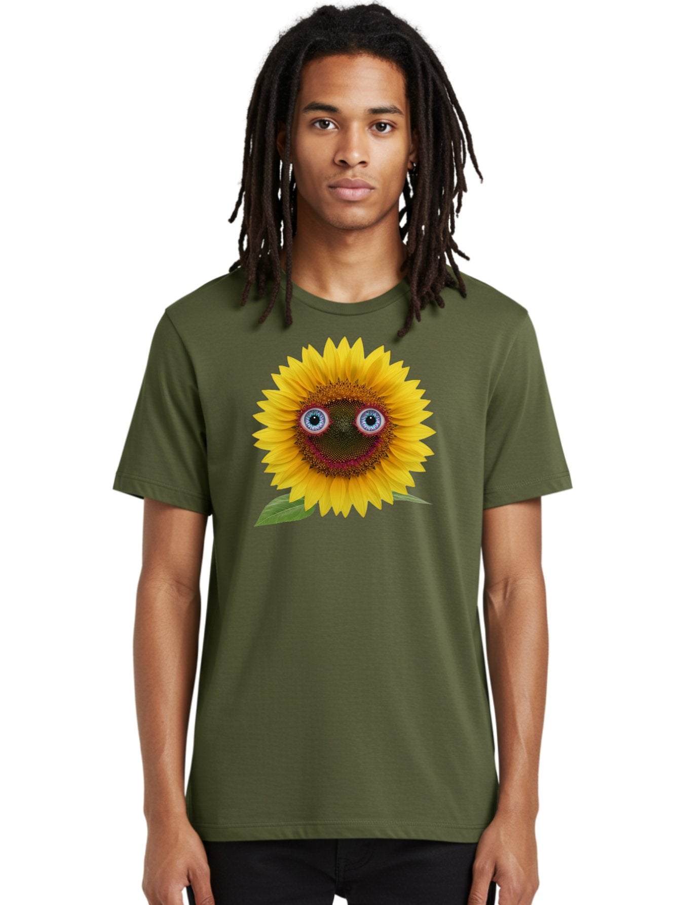 Sunflower-Smiley Men'S Graphic Tee, 100% Cotton, Comfortable Casual Summer Wear, Machine Washable, Vintage Camera, Old Camera, Antique Camera, Black Camera, Classic Photography, Photography Equipment, Nostalgic Device, Film Camera, Camera Art Bag040 30