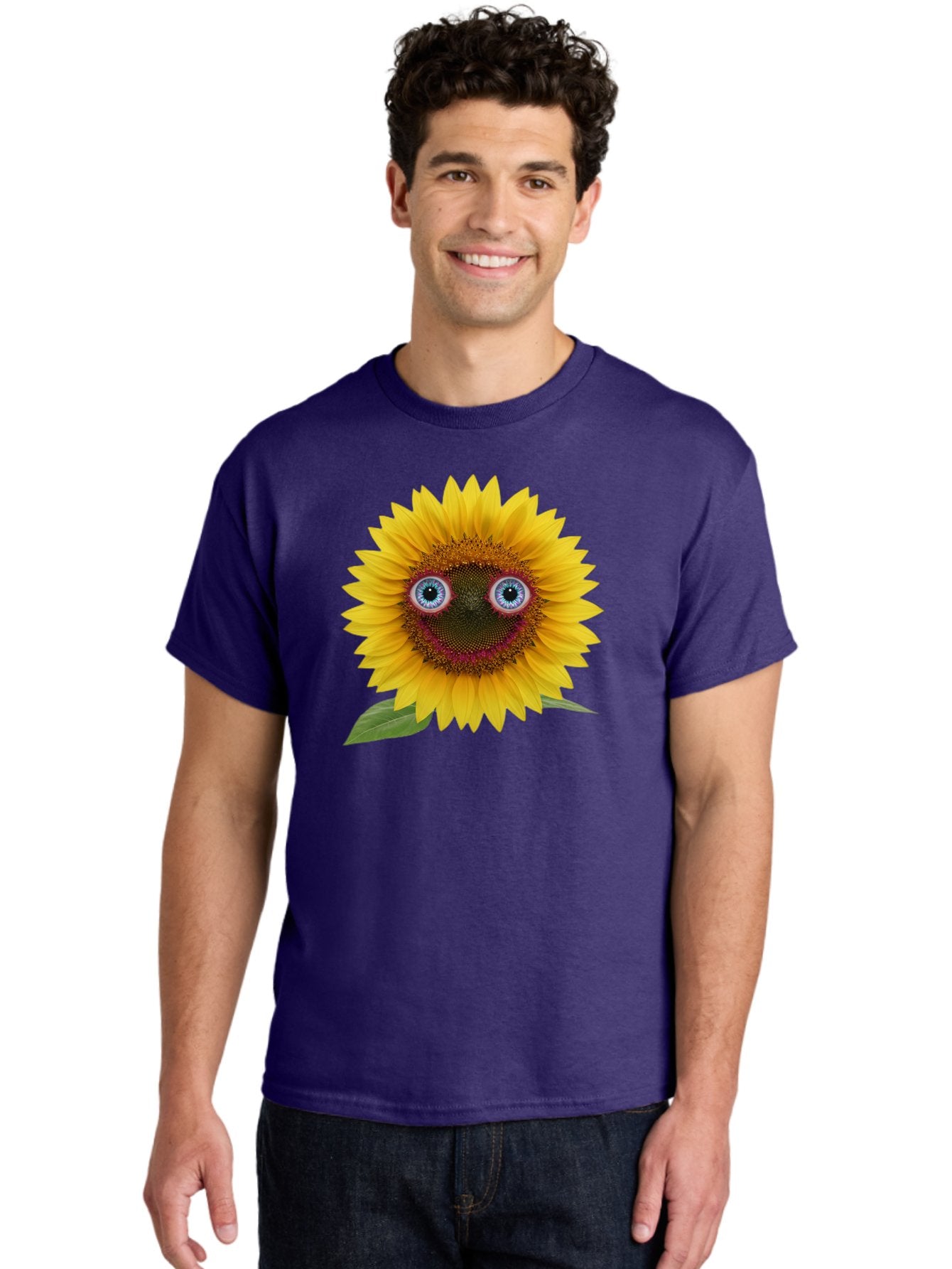 Sunflower-Smiley Men'S Graphic Tee, 100% Cotton, Comfortable Casual Summer Wear, Machine Washable, Vintage Camera, Old Camera, Antique Camera, Black Camera, Classic Photography, Photography Equipment, Nostalgic Device, Film Camera, Camera Art Bag040 25