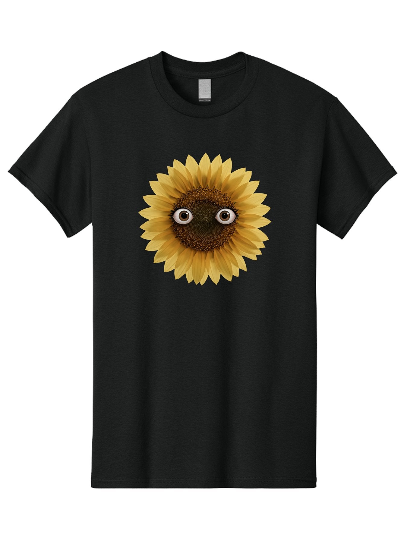 Sunflower-With-Eyes-1 Men'S Graphic Tee, 100% Cotton, Comfortable Casual Summer Wear, Machine Washable, Vintage Camera, Old Camera, Antique Camera, Black Camera, Classic Photography, Photography Equipment, Nostalgic Device, Film Camera, Bag041
