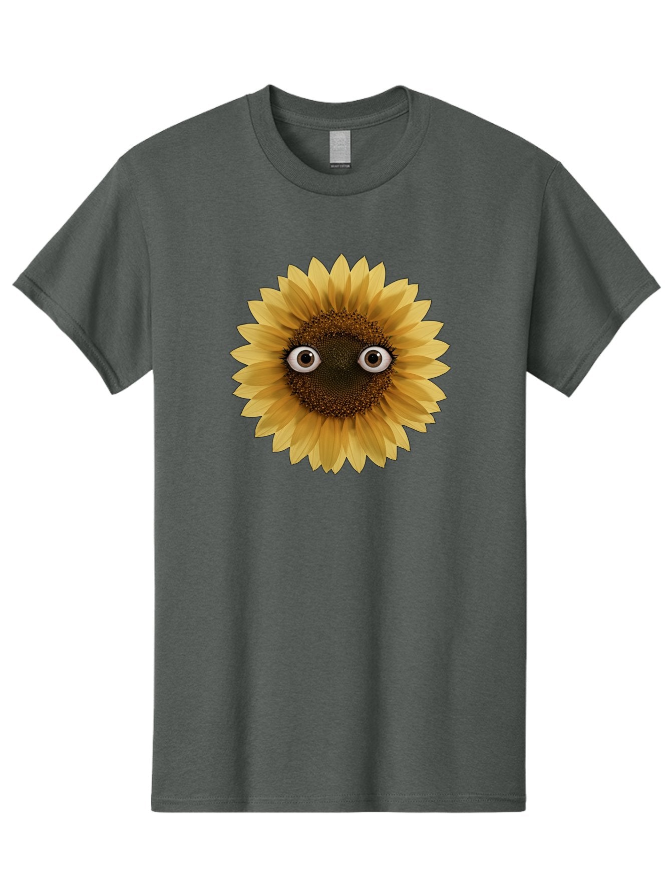 Sunflower-With-Eyes-1 Men'S Graphic Tee, 100% Cotton, Comfortable Casual Summer Wear, Machine Washable, Vintage Camera, Old Camera, Antique Camera, Black Camera, Classic Photography, Photography Equipment, Nostalgic Device, Film Camera, Bag041