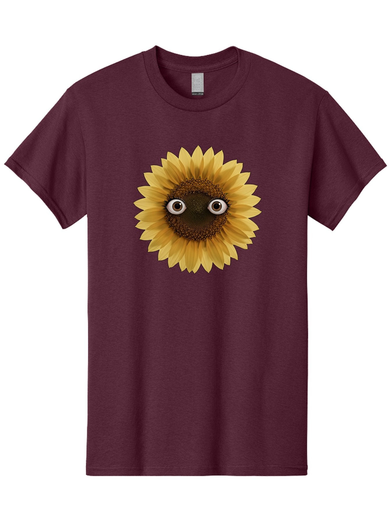 Sunflower-With-Eyes-1 Men'S Graphic Tee, 100% Cotton, Comfortable Casual Summer Wear, Machine Washable, Vintage Camera, Old Camera, Antique Camera, Black Camera, Classic Photography, Photography Equipment, Nostalgic Device, Film Camera, Bag041 3