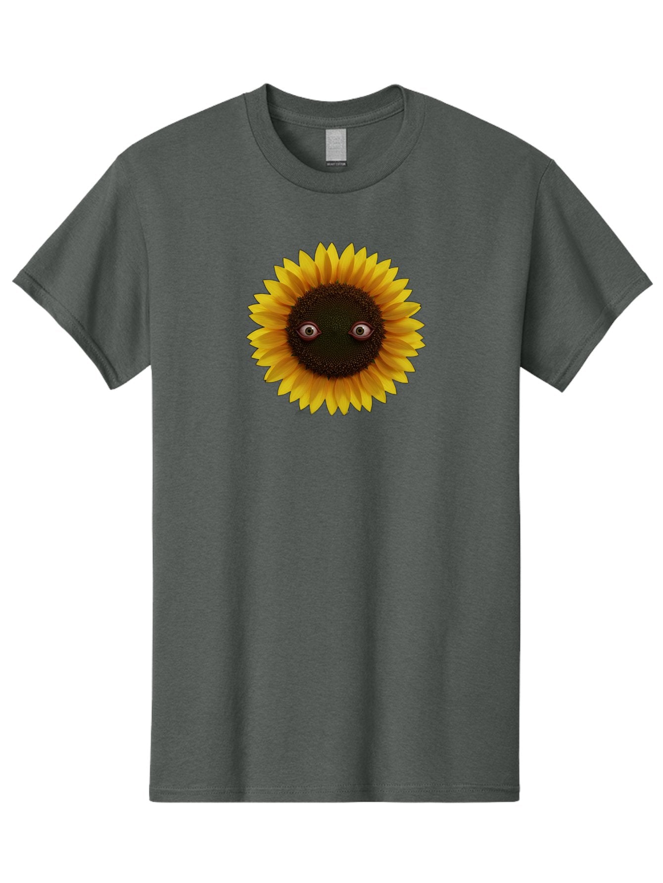 Sunflower-With-Eyes-2 Men'S Graphic Tee, 100% Cotton, Comfortable Casual Summer Wear, Machine Washable, Vintage Camera, Old Camera, Antique Camera, Black Camera, Classic Photography, Photography Equipment, Nostalgic Device, Film Camera, Bag042 14