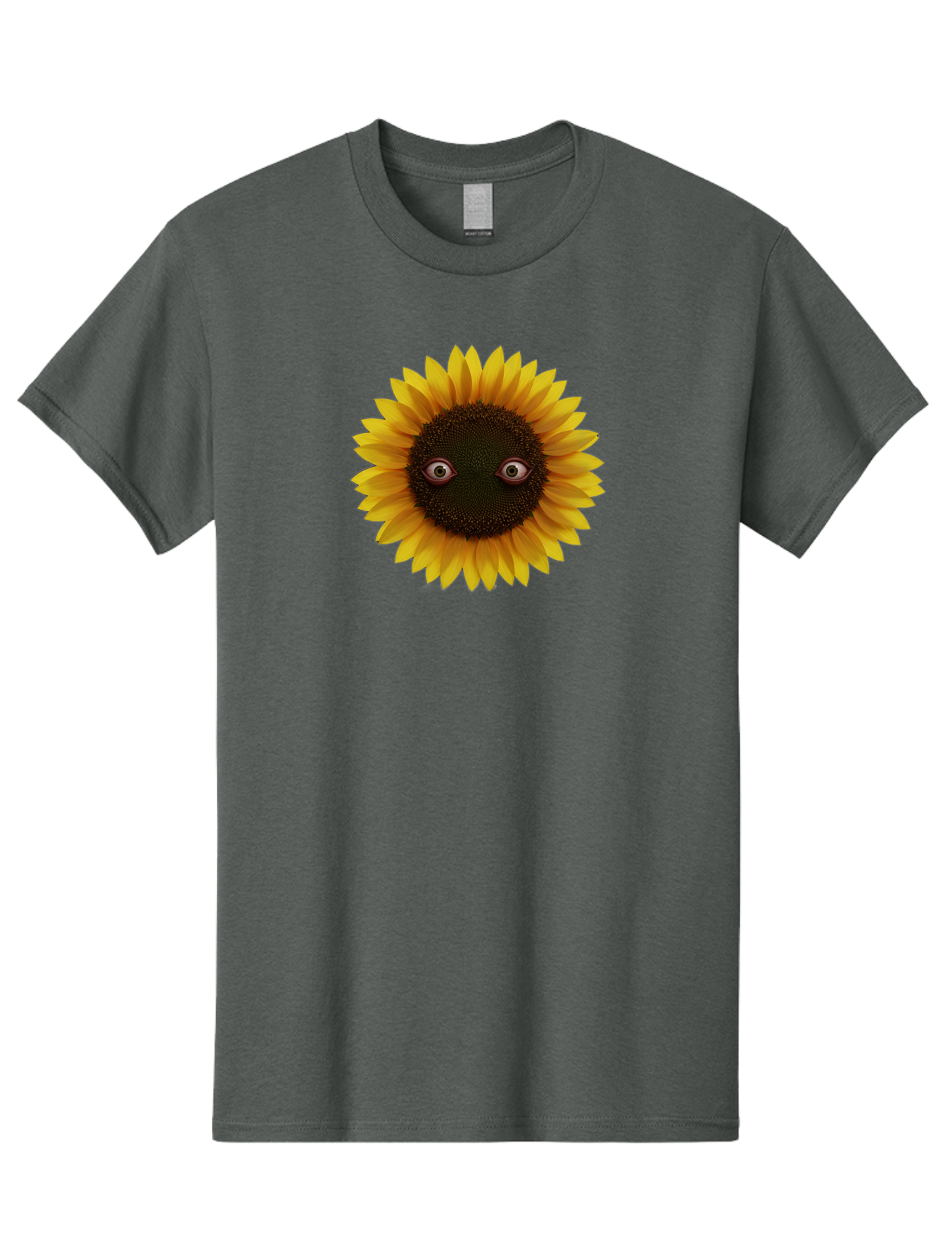 Sunflower-With-Eyes-2 Men'S Graphic Tee, 100% Cotton, Comfortable Casual Summer Wear, Machine Washable, Vintage Camera, Old Camera, Antique Camera, Black Camera, Classic Photography, Photography Equipment, Nostalgic Device, Film Camera, Bag042