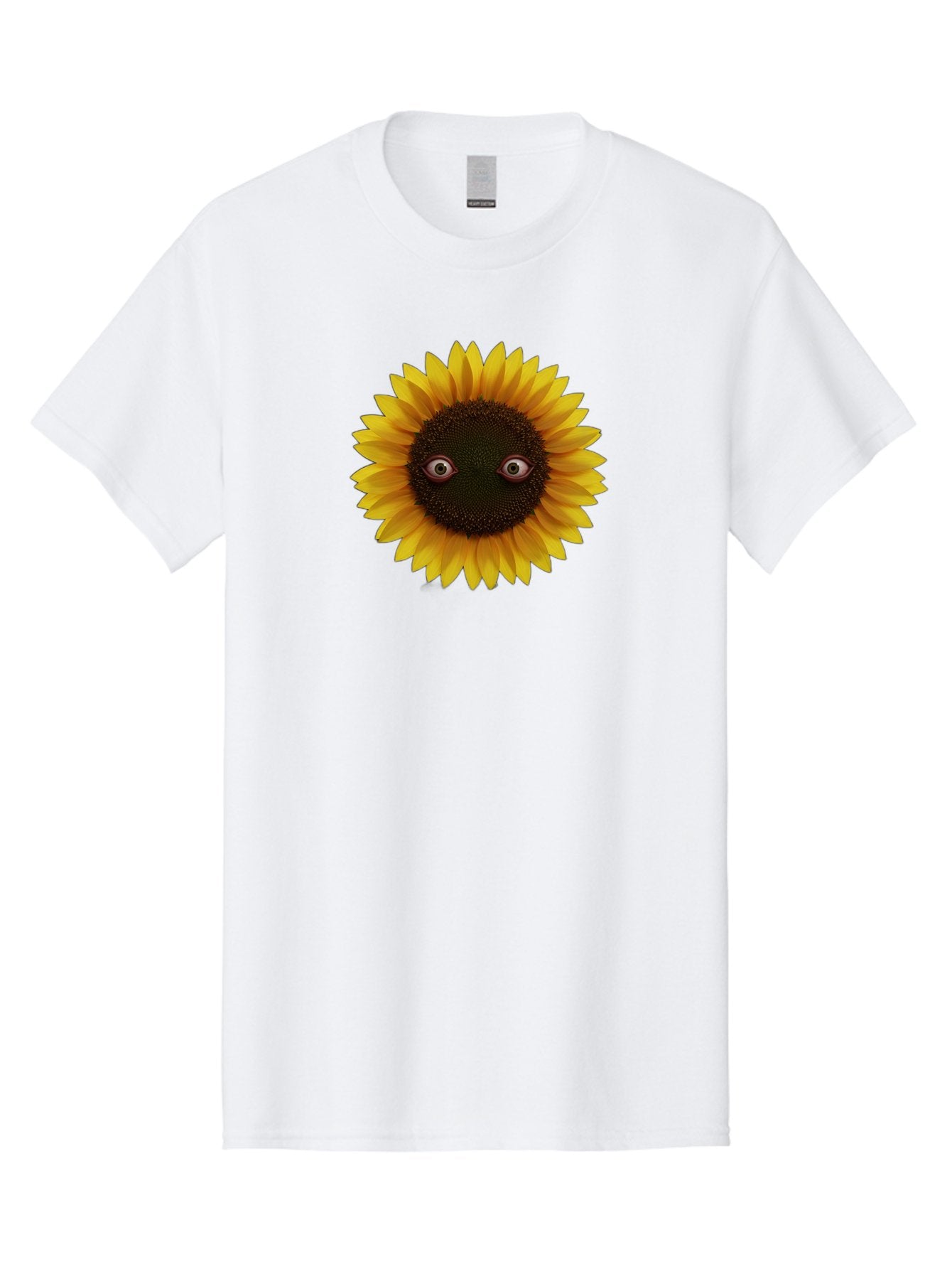 Sunflower-With-Eyes-2 Men'S Graphic Tee, 100% Cotton, Comfortable Casual Summer Wear, Machine Washable, Vintage Camera, Old Camera, Antique Camera, Black Camera, Classic Photography, Photography Equipment, Nostalgic Device, Film Camera, Bag042 5