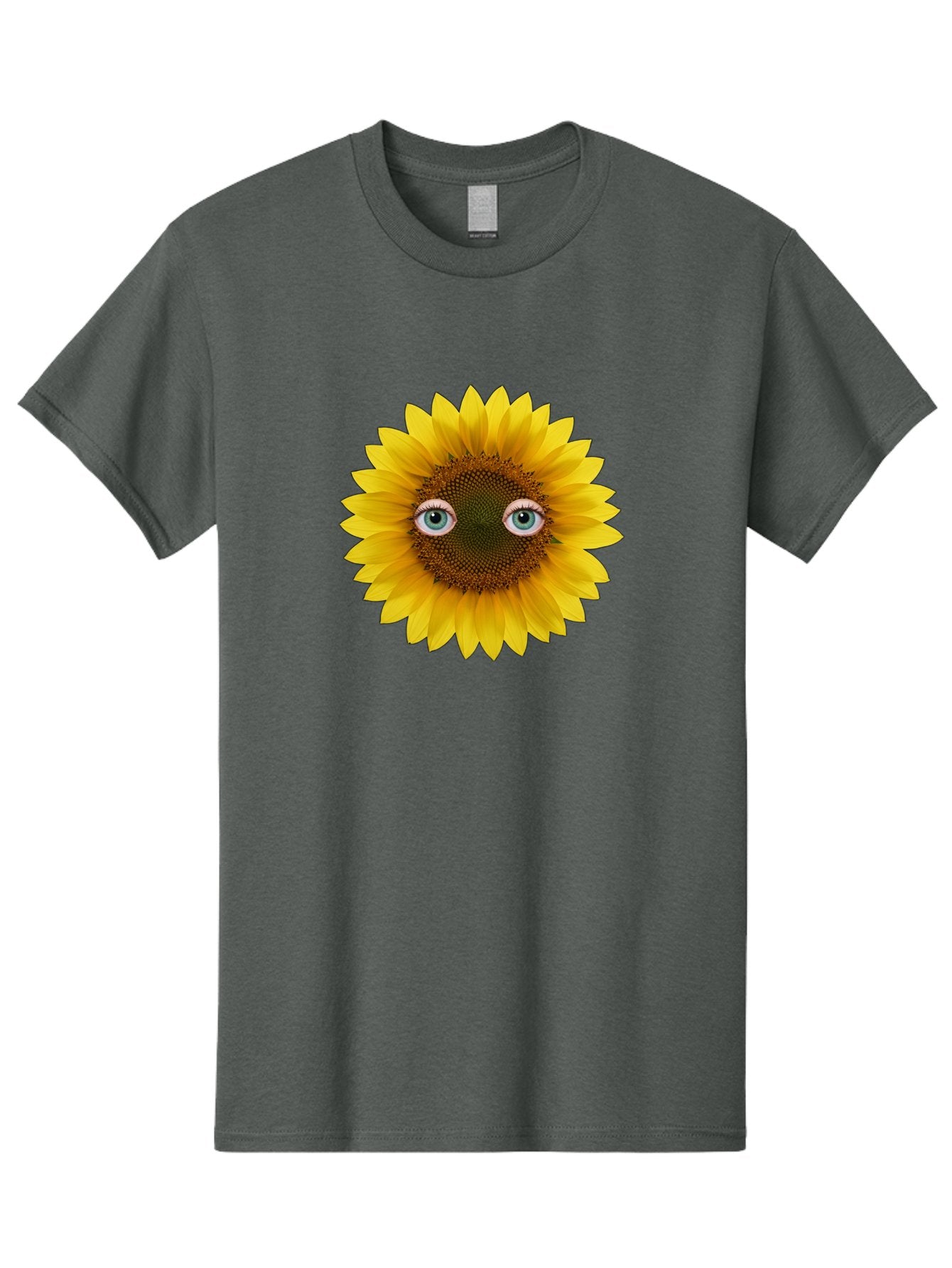Sunflower-With-Eyes-4 Men'S Graphic Tee, 100% Cotton, Comfortable Casual Summer Wear, Machine Washable, Vintage Camera, Old Camera, Antique Camera, Black Camera, Classic Photography, Photography Equipment, Nostalgic Device, Film Camera, Bag044