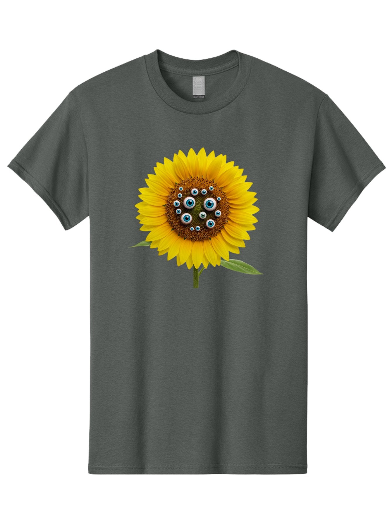 Sunflower-With-Eyes-5 Men'S Graphic Tee, 100% Cotton, Comfortable Casual Summer Wear, Machine Washable, Vintage Camera, Old Camera, Antique Camera, Black Camera, Classic Photography, Photography Equipment, Nostalgic Device, Film Camera, Bag045 3