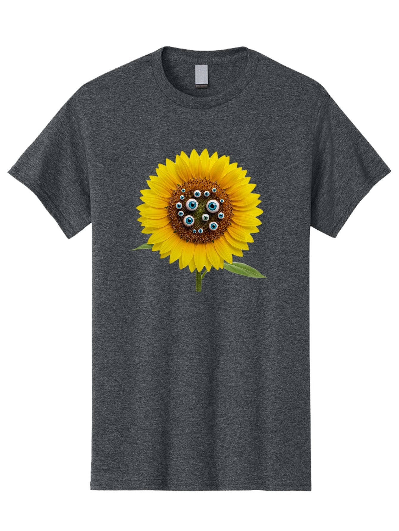 Sunflower-With-Eyes-5 Men'S Graphic Tee, 100% Cotton, Comfortable Casual Summer Wear, Machine Washable, Vintage Camera, Old Camera, Antique Camera, Black Camera, Classic Photography, Photography Equipment, Nostalgic Device, Film Camera, Bag045