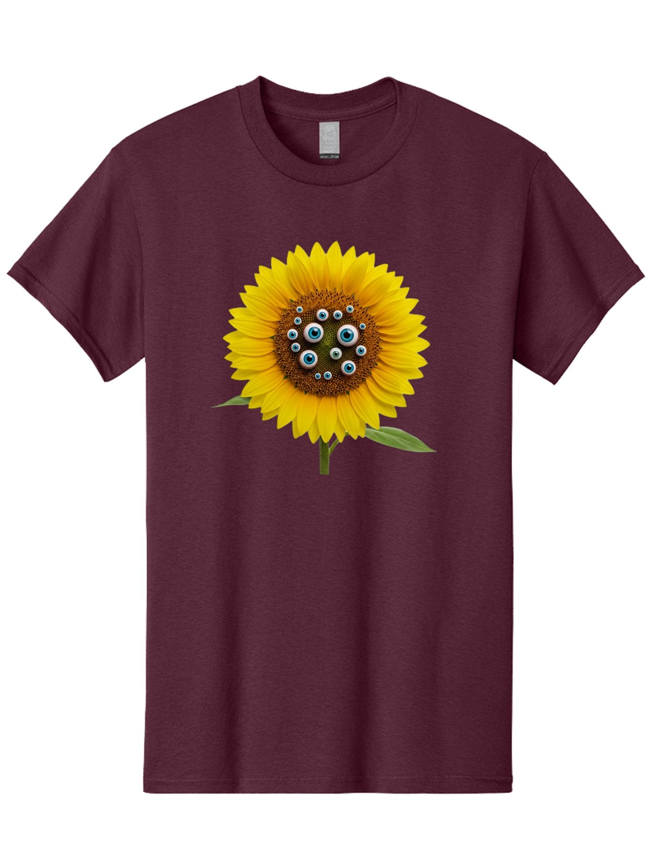 Sunflower-With-Eyes-5 Men'S Graphic Tee, 100% Cotton, Comfortable Casual Summer Wear, Machine Washable, Vintage Camera, Old Camera, Antique Camera, Black Camera, Classic Photography, Photography Equipment, Nostalgic Device, Film Camera, Bag045 4
