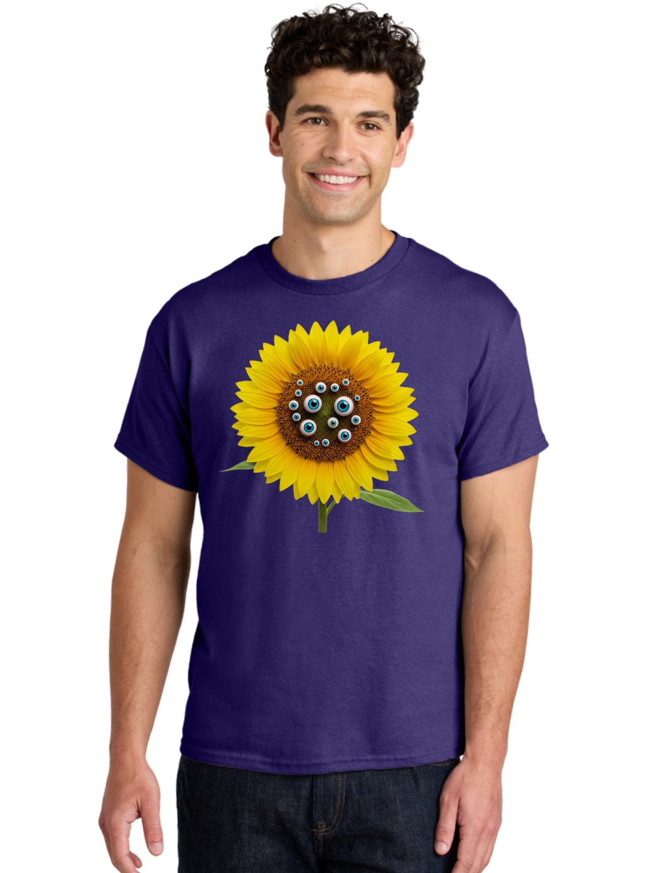 Sunflower-With-Eyes-5 Men'S Graphic Tee, 100% Cotton, Comfortable Casual Summer Wear, Machine Washable, Vintage Camera, Old Camera, Antique Camera, Black Camera, Classic Photography, Photography Equipment, Nostalgic Device, Film Camera, Bag045 28