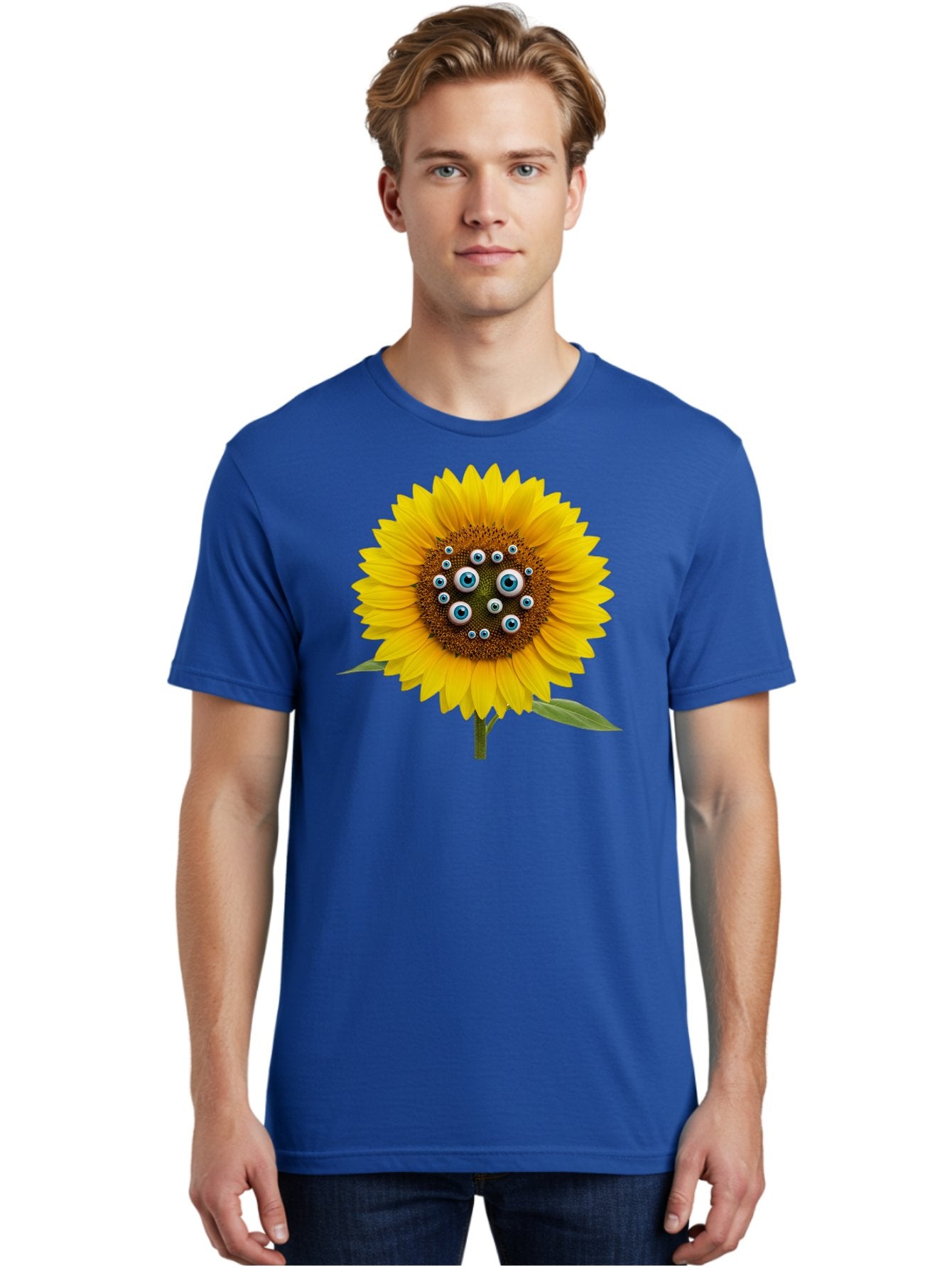 Sunflower-With-Eyes-5 Men'S Graphic Tee, 100% Cotton, Comfortable Casual Summer Wear, Machine Washable, Vintage Camera, Old Camera, Antique Camera, Black Camera, Classic Photography, Photography Equipment, Nostalgic Device, Film Camera, Bag045 19