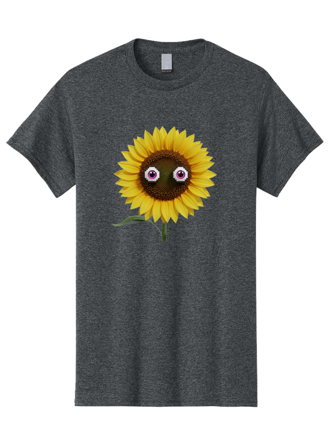 Sunflower-With-Eyes Men'S Graphic Tee, 100% Cotton, Comfortable Casual Summer Wear, Machine Washable, Vintage Camera, Old Camera, Antique Camera, Black Camera, Classic Photography, Photography Equipment, Nostalgic Device, Film Camera, Bag046