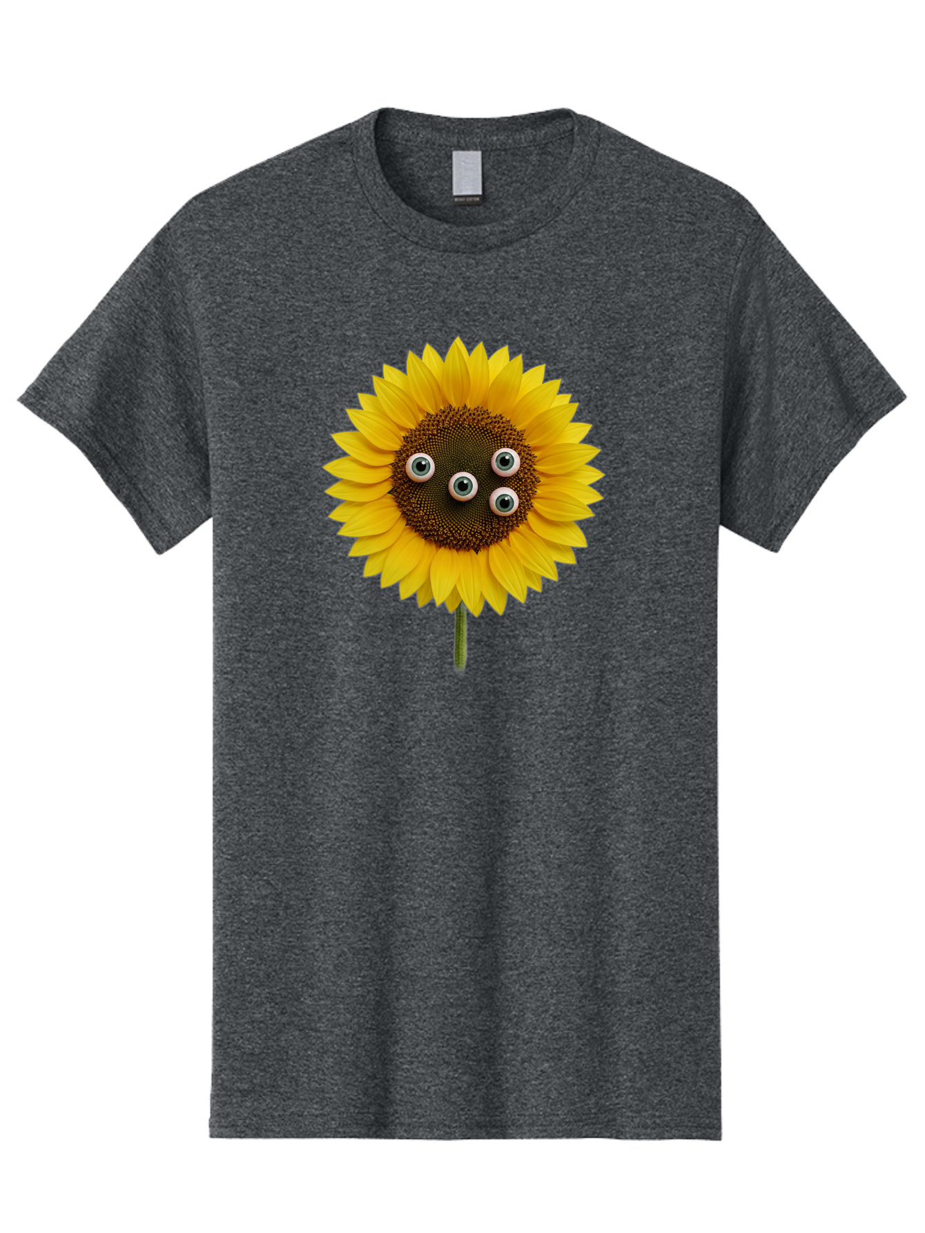 Sunflower-With-Googly-Eyes Men'S Graphic Tee, 100% Cotton, Comfortable Casual Summer Wear, Machine Washable, Vintage Camera, Old Camera, Antique Camera, Black Camera, Classic Photography, Photography Equipment, Nostalgic Device, Film Camera, Bag047