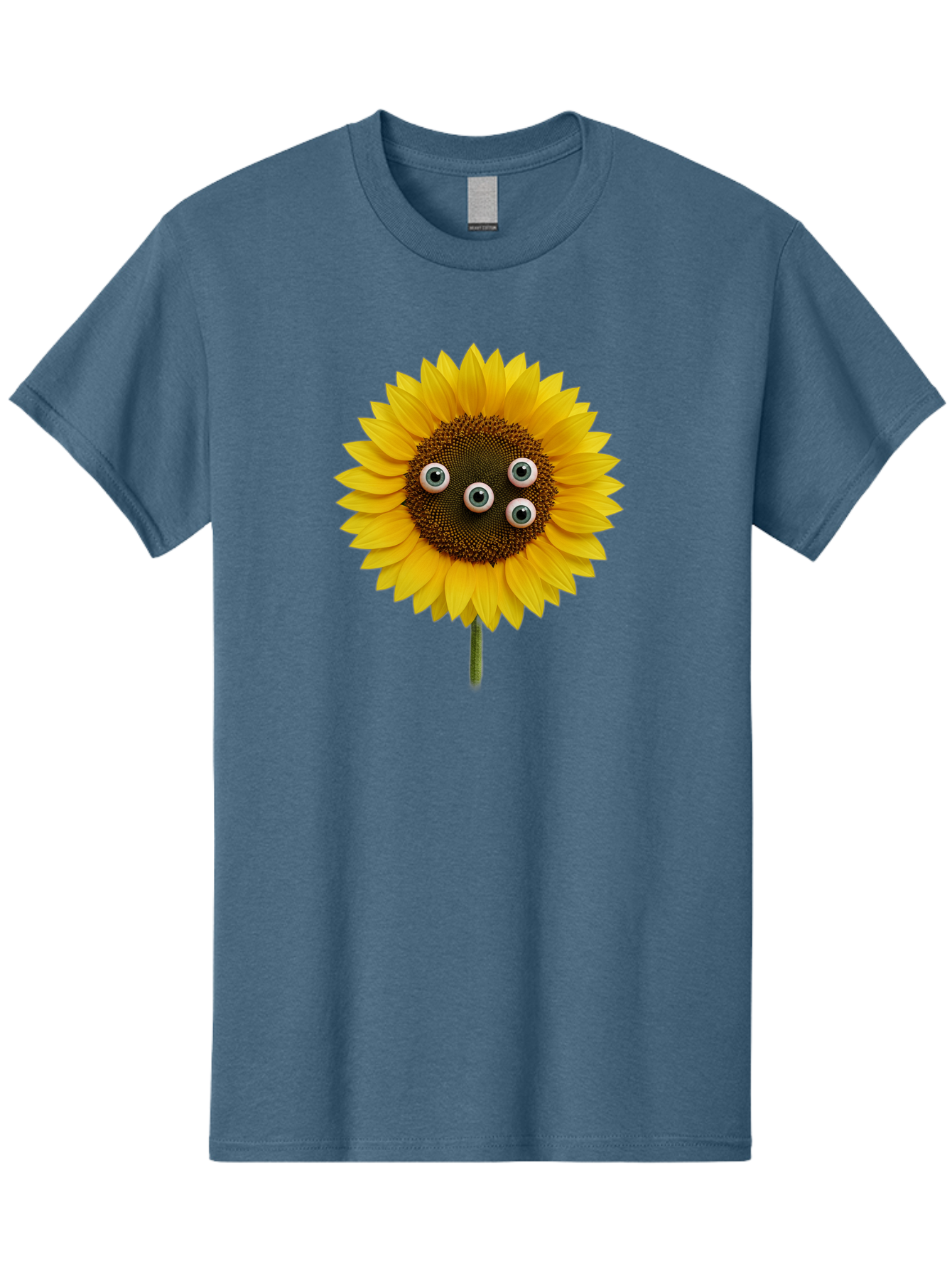 Sunflower-With-Googly-Eyes Men'S Graphic Tee, 100% Cotton, Comfortable Casual Summer Wear, Machine Washable, Vintage Camera, Old Camera, Antique Camera, Black Camera, Classic Photography, Photography Equipment, Nostalgic Device, Film Camera, Bag047