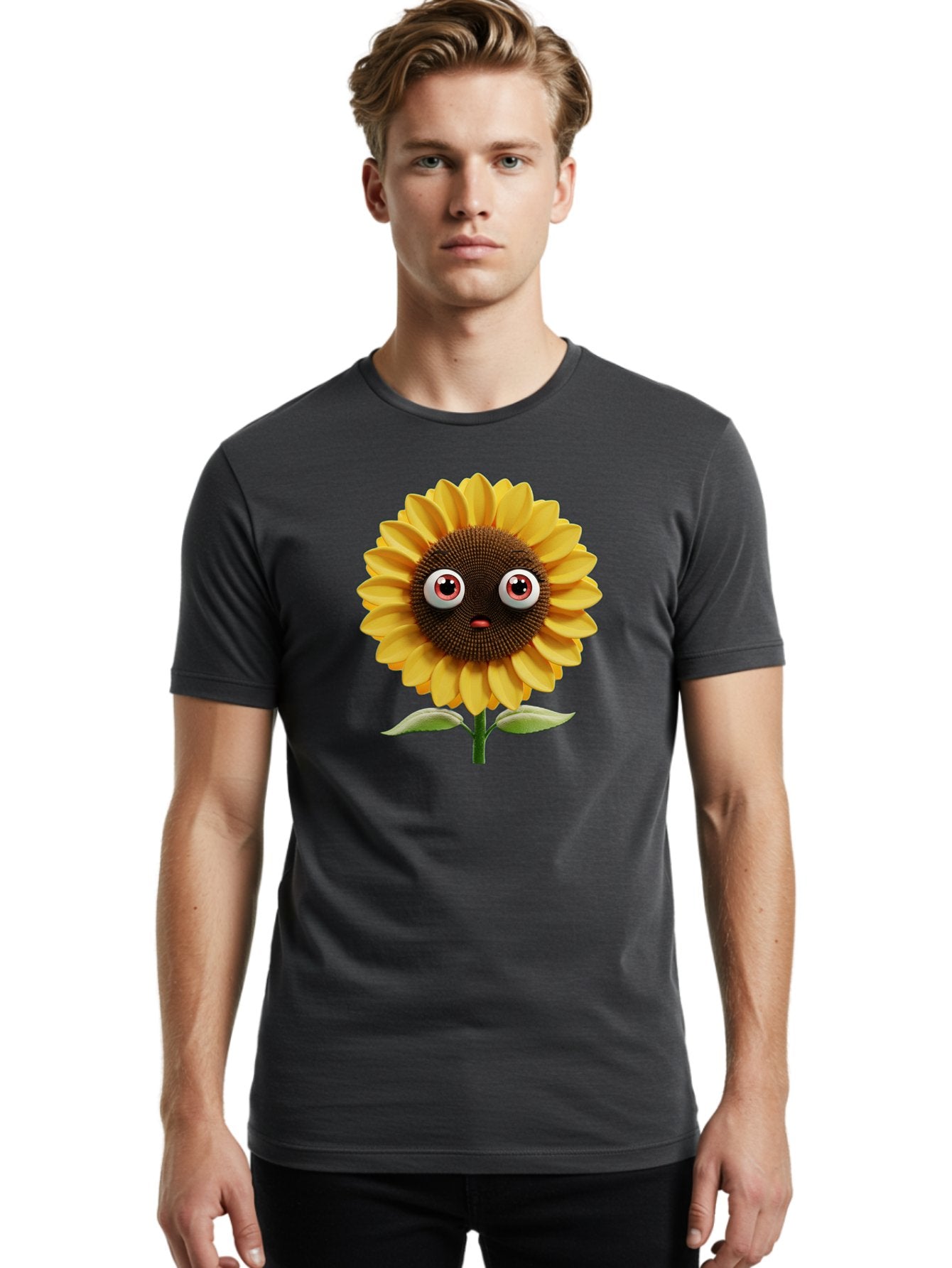 Surprised-Sunflower Men'S Graphic Tee, 100% Cotton, Comfortable Casual Summer Wear, Machine Washable, Vintage Camera, Old Camera, Antique Camera, Black Camera, Classic Photography, Photography Equipment, Nostalgic Device, Film Camera, Bag051 25