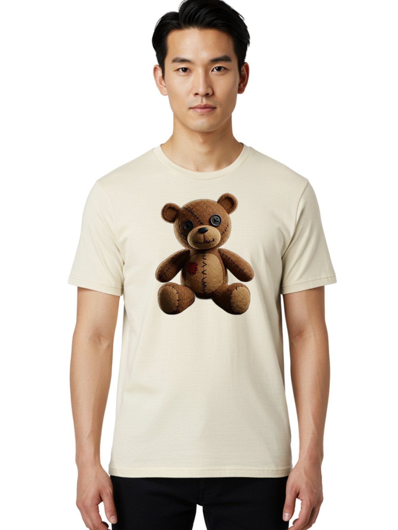 Teddy-Bear-Voodoo-Doll Men'S Graphic Tee, 100% Cotton, Comfortable Casual Summer Wear, Machine Washable, Vintage Camera, Old Camera, Antique Camera, Black Camera, Classic Photography, Photography Equipment, Nostalgic Device, Film Camera, Bag054 18