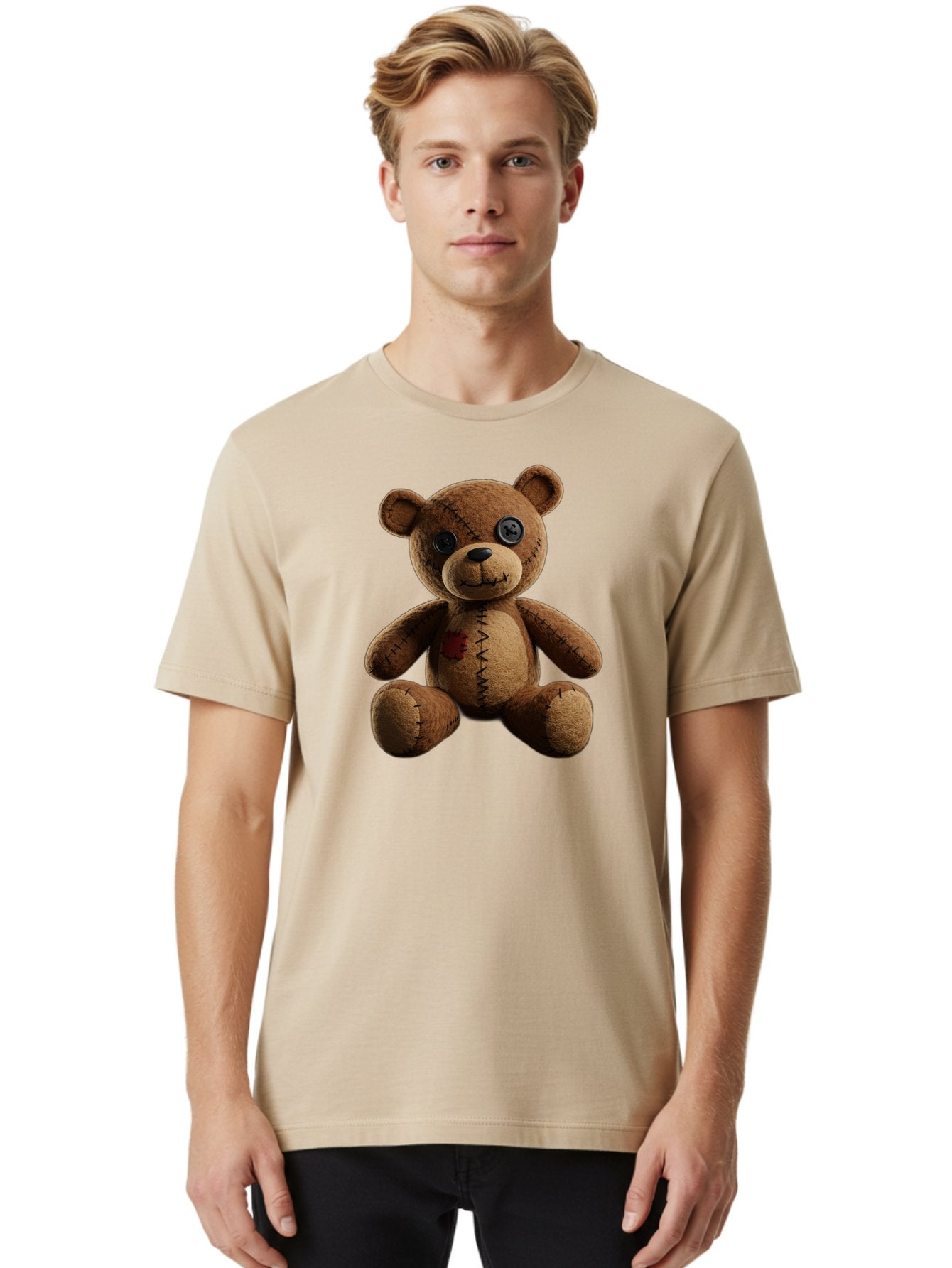 Teddy-Bear-Voodoo-Doll Men'S Graphic Tee, 100% Cotton, Comfortable Casual Summer Wear, Machine Washable, Vintage Camera, Old Camera, Antique Camera, Black Camera, Classic Photography, Photography Equipment, Nostalgic Device, Film Camera, Bag054 20