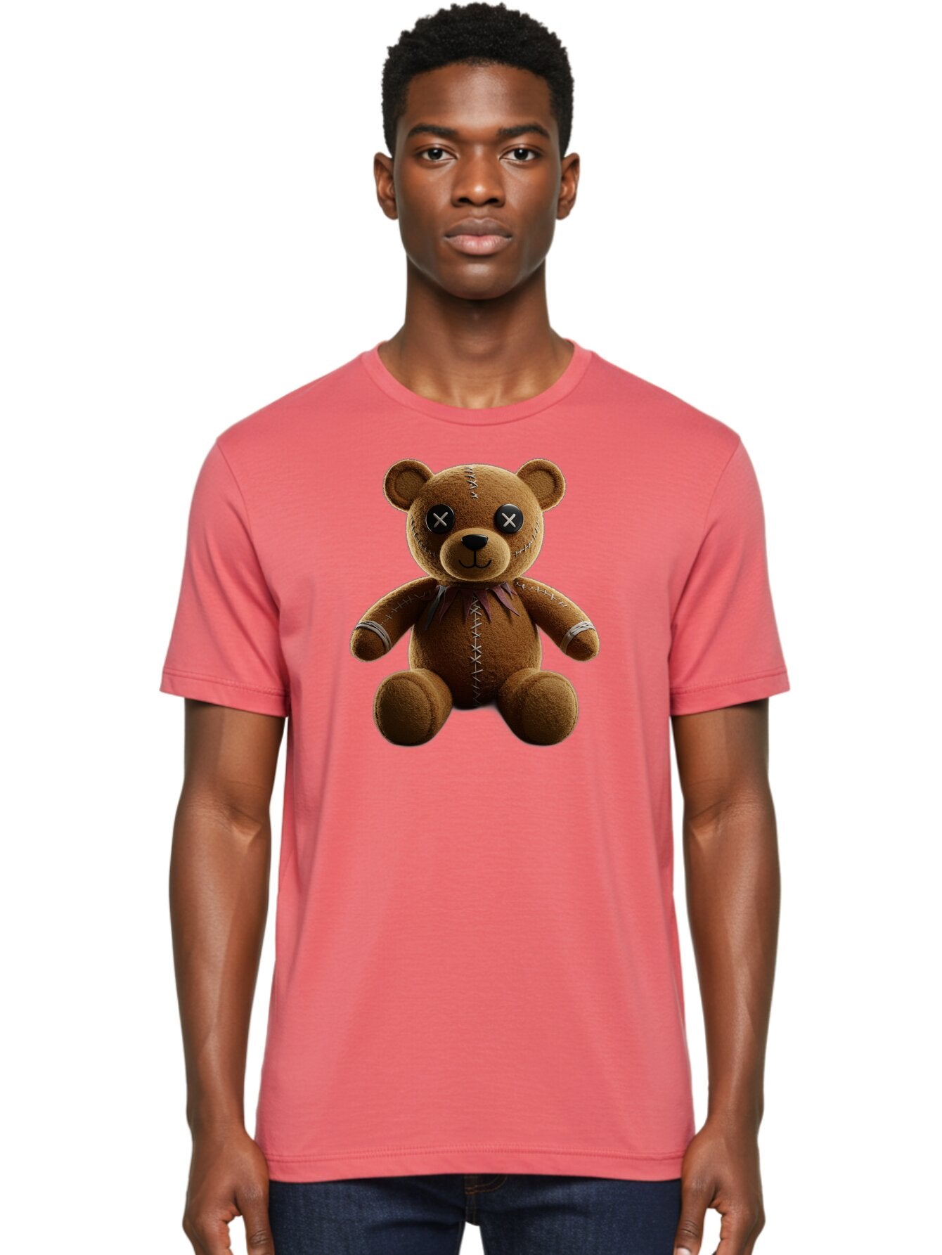 Teddy-Bear-With-Crossed-Eyes Men'S Graphic Tee, 100% Cotton, Comfortable Casual Summer Wear, Machine Washable, Vintage Camera, Old Camera, Antique Camera, Black Camera, Classic Photography, Photography Equipment, Nostalgic Device, Film Camera, Bag055 20
