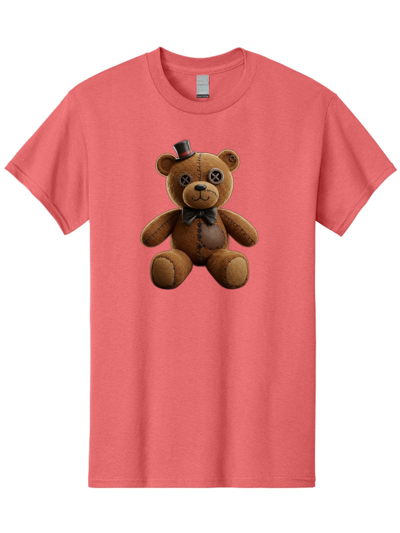 Teddy-Bear-With-Top-Hat Men'S Graphic Tee, 100% Cotton, Comfortable Casual Summer Wear, Machine Washable, Vintage Camera, Old Camera, Antique Camera, Black Camera, Classic Photography, Photography Equipment, Nostalgic Device, Film Camera, Bag056 3