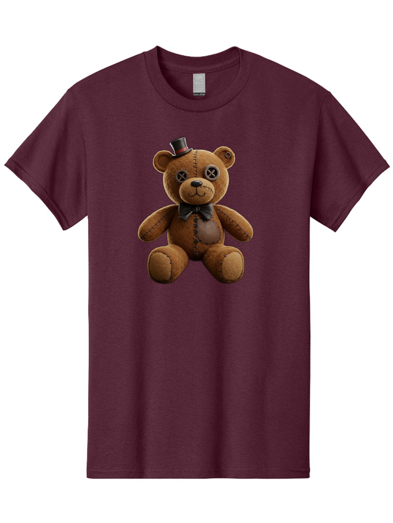 Teddy-Bear-With-Top-Hat Men'S Graphic Tee, 100% Cotton, Comfortable Casual Summer Wear, Machine Washable, Vintage Camera, Old Camera, Antique Camera, Black Camera, Classic Photography, Photography Equipment, Nostalgic Device, Film Camera, Bag056 6