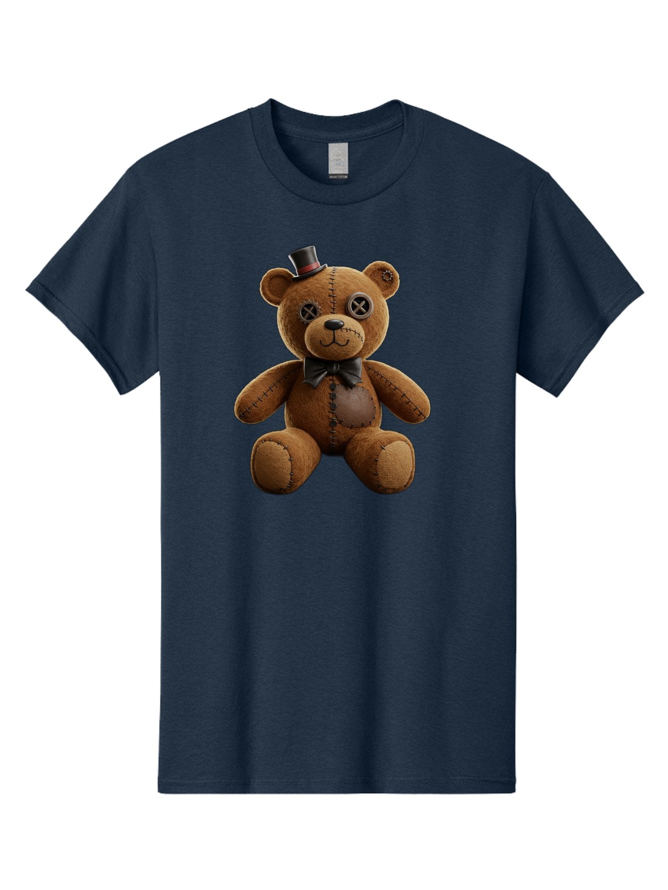 Teddy-Bear-With-Top-Hat Men'S Graphic Tee, 100% Cotton, Comfortable Casual Summer Wear, Machine Washable, Vintage Camera, Old Camera, Antique Camera, Black Camera, Classic Photography, Photography Equipment, Nostalgic Device, Film Camera, Bag056 13