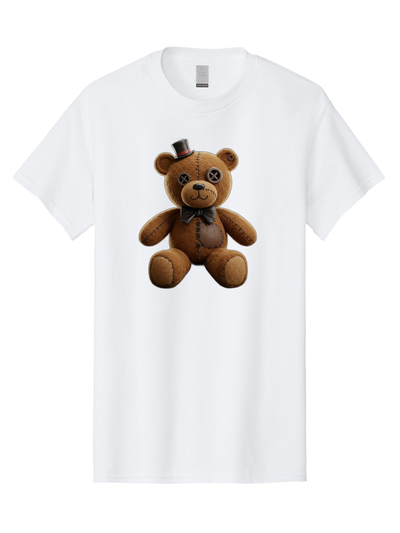 Teddy-Bear-With-Top-Hat Men'S Graphic Tee, 100% Cotton, Comfortable Casual Summer Wear, Machine Washable, Vintage Camera, Old Camera, Antique Camera, Black Camera, Classic Photography, Photography Equipment, Nostalgic Device, Film Camera, Bag056 15