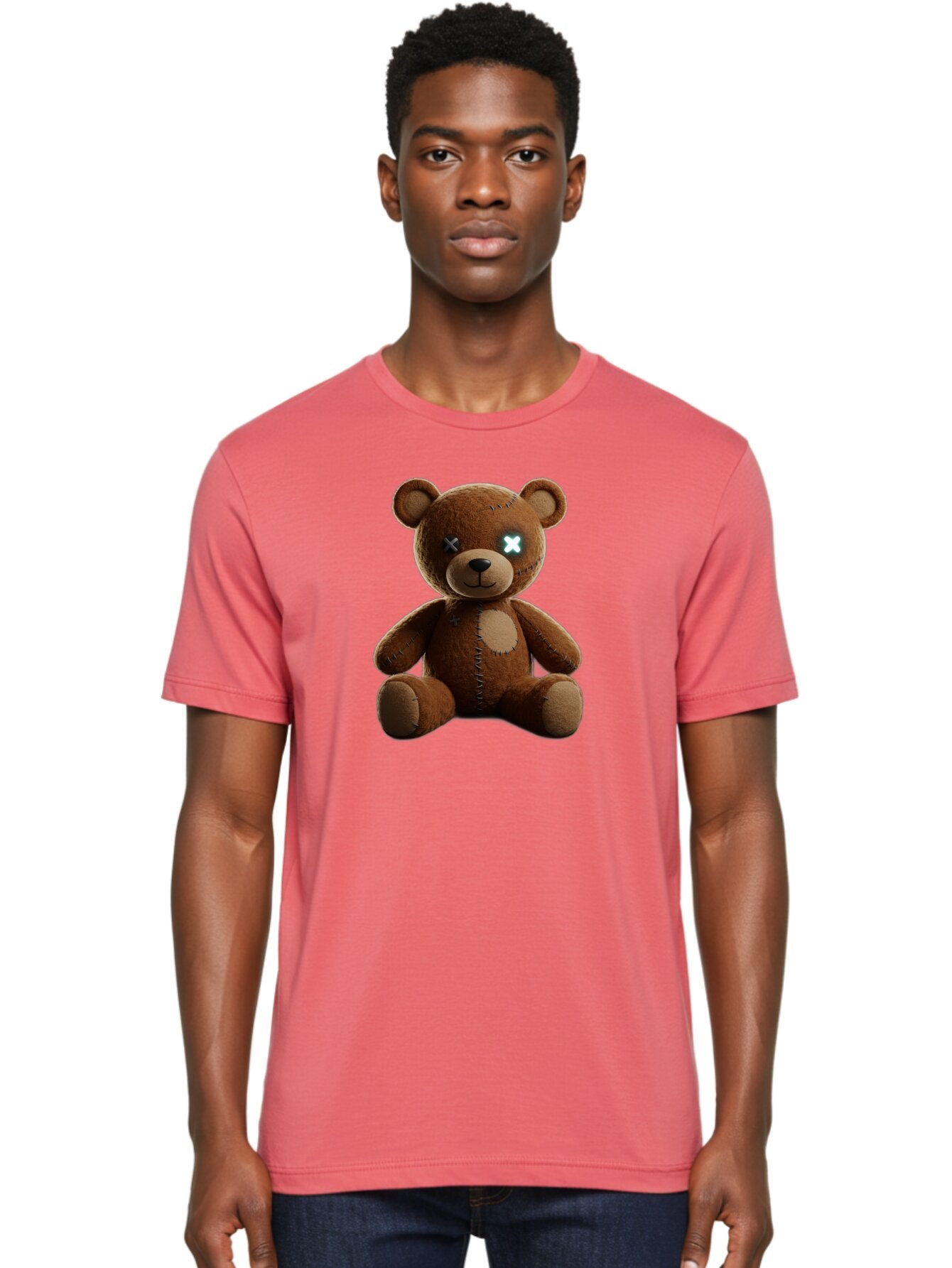 Teddy-Bear-With-X-Eyes Men'S Graphic Tee, 100% Cotton, Comfortable Casual Summer Wear, Machine Washable, Vintage Camera, Old Camera, Antique Camera, Black Camera, Classic Photography, Photography Equipment, Nostalgic Device, Film Camera, Bag057 21