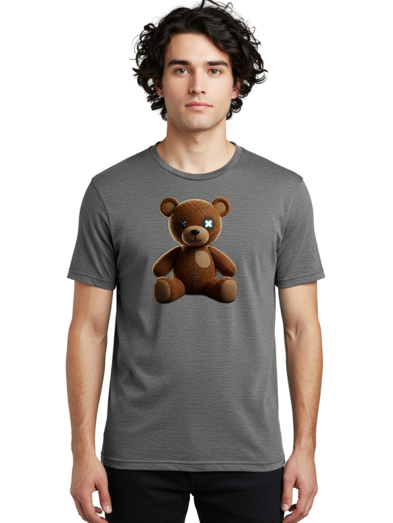 Teddy-Bear-With-X-Eyes Men'S Graphic Tee, 100% Cotton, Comfortable Casual Summer Wear, Machine Washable, Vintage Camera, Old Camera, Antique Camera, Black Camera, Classic Photography, Photography Equipment, Nostalgic Device, Film Camera, Bag057 20