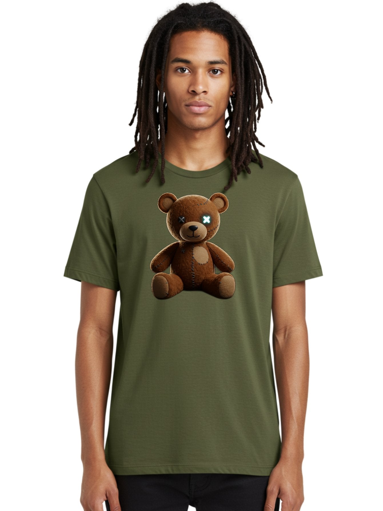 Teddy-Bear-With-X-Eyes Men'S Graphic Tee, 100% Cotton, Comfortable Casual Summer Wear, Machine Washable, Vintage Camera, Old Camera, Antique Camera, Black Camera, Classic Photography, Photography Equipment, Nostalgic Device, Film Camera, Bag057 23