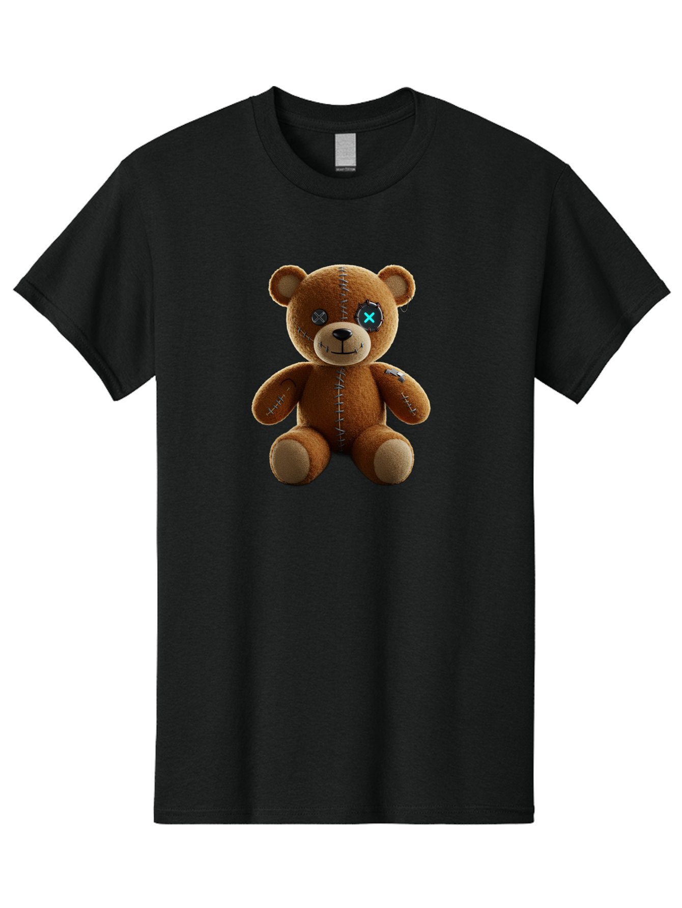 Teddy-Bear-With-X-Stitch-Eyes Men'S Graphic Tee, 100% Cotton, Comfortable Casual Summer Wear, Machine Washable, Vintage Camera, Old Camera, Antique Camera, Black Camera, Classic Photography, Photography Equipment, Nostalgic Device, Bag058 14