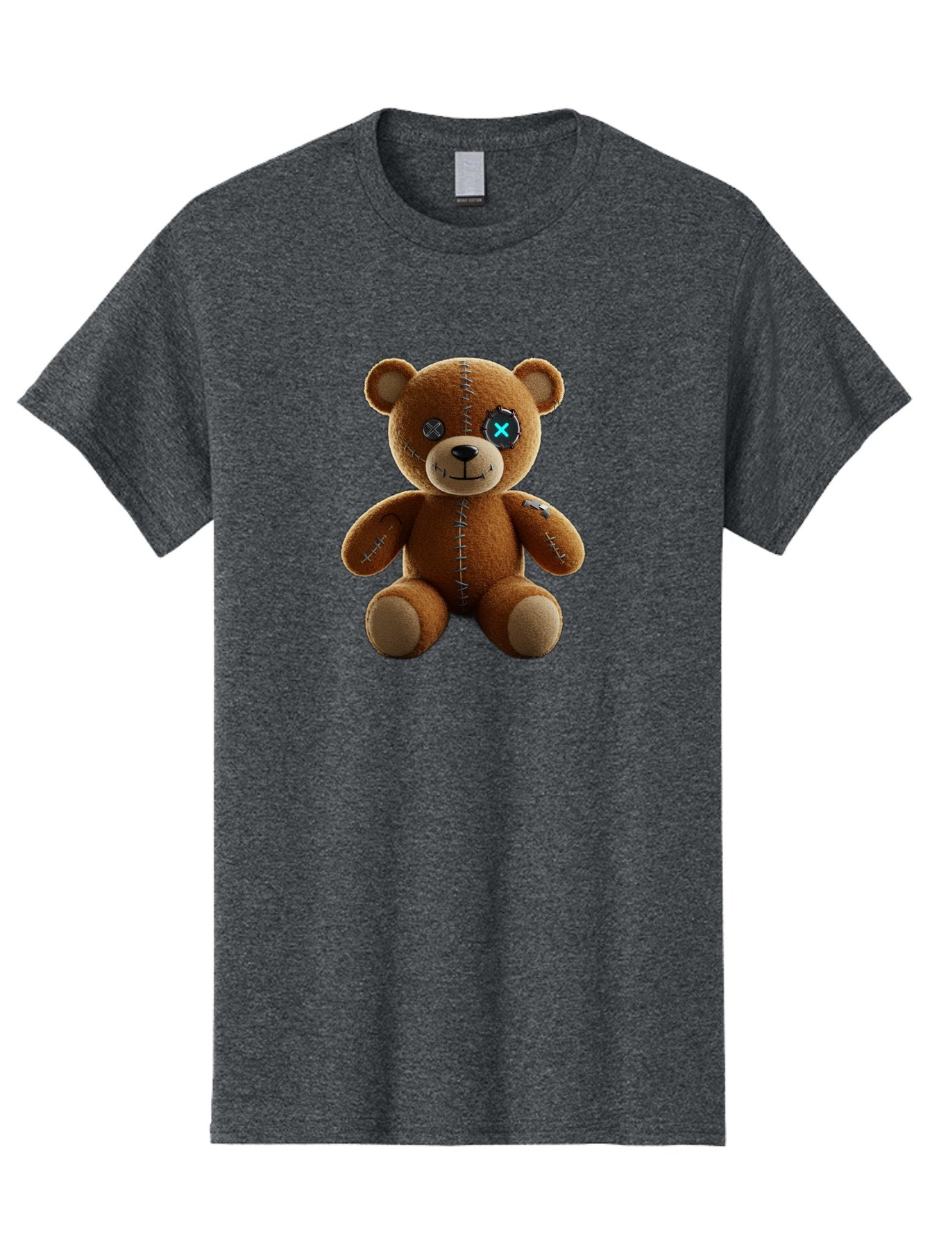 Teddy-Bear-With-X-Stitch-Eyes Men'S Graphic Tee, 100% Cotton, Comfortable Casual Summer Wear, Machine Washable, Vintage Camera, Old Camera, Antique Camera, Black Camera, Classic Photography, Photography Equipment, Nostalgic Device, Bag058 5