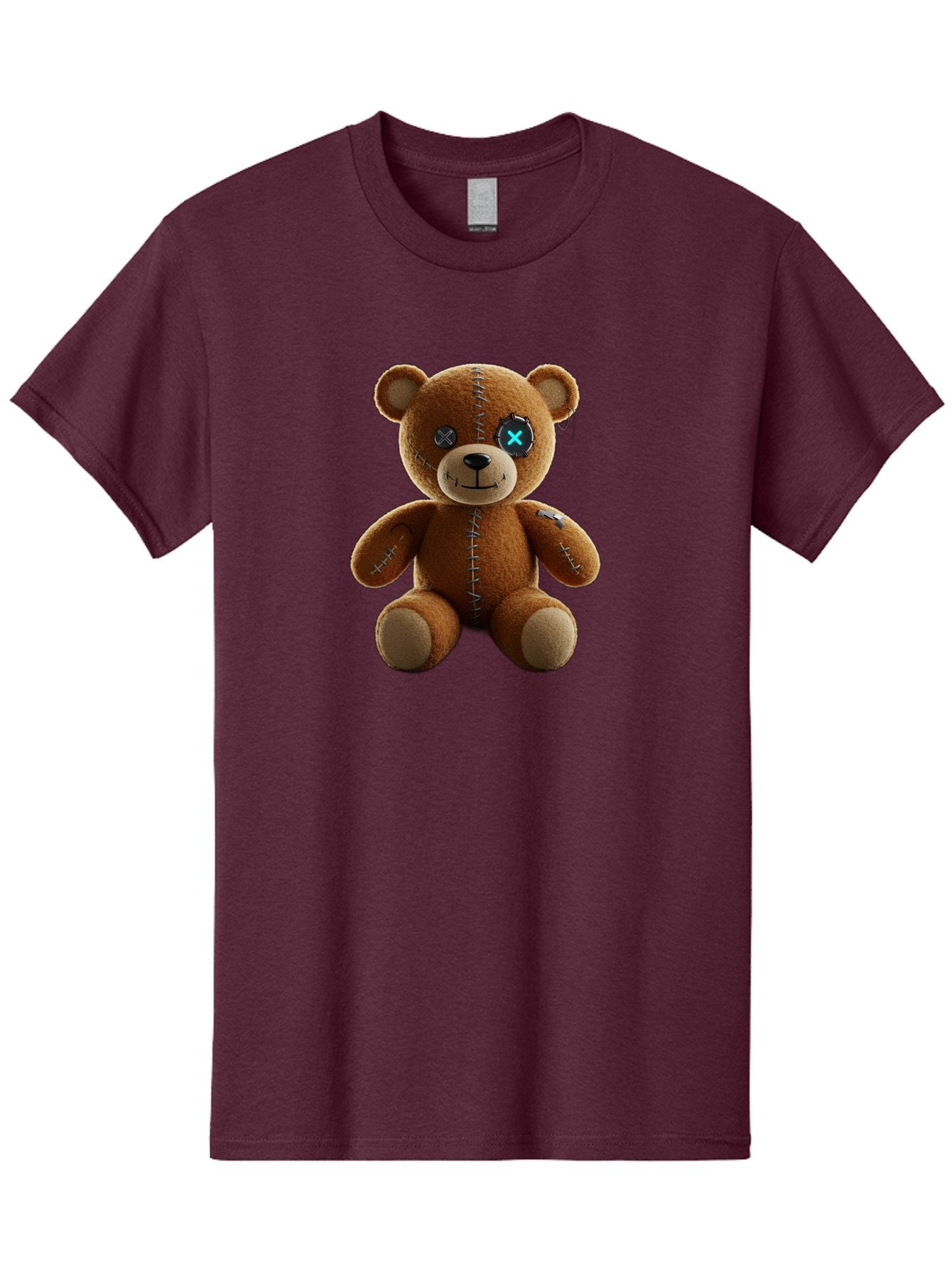 Teddy-Bear-With-X-Stitch-Eyes Men'S Graphic Tee, 100% Cotton, Comfortable Casual Summer Wear, Machine Washable, Vintage Camera, Old Camera, Antique Camera, Black Camera, Classic Photography, Photography Equipment, Nostalgic Device, Bag058 15