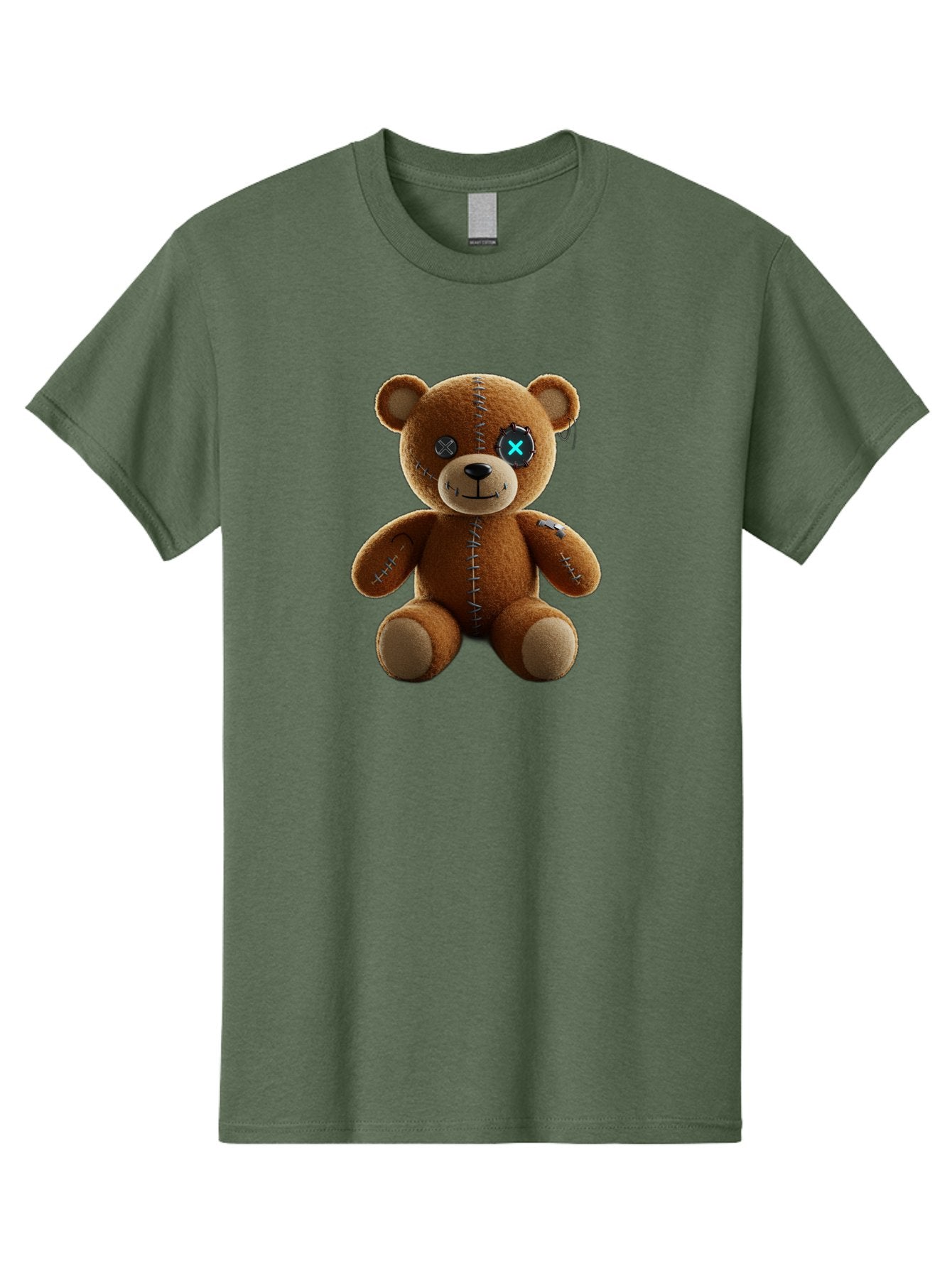 Teddy-Bear-With-X-Stitch-Eyes Men'S Graphic Tee, 100% Cotton, Comfortable Casual Summer Wear, Machine Washable, Vintage Camera, Old Camera, Antique Camera, Black Camera, Classic Photography, Photography Equipment, Nostalgic Device, Bag058 13