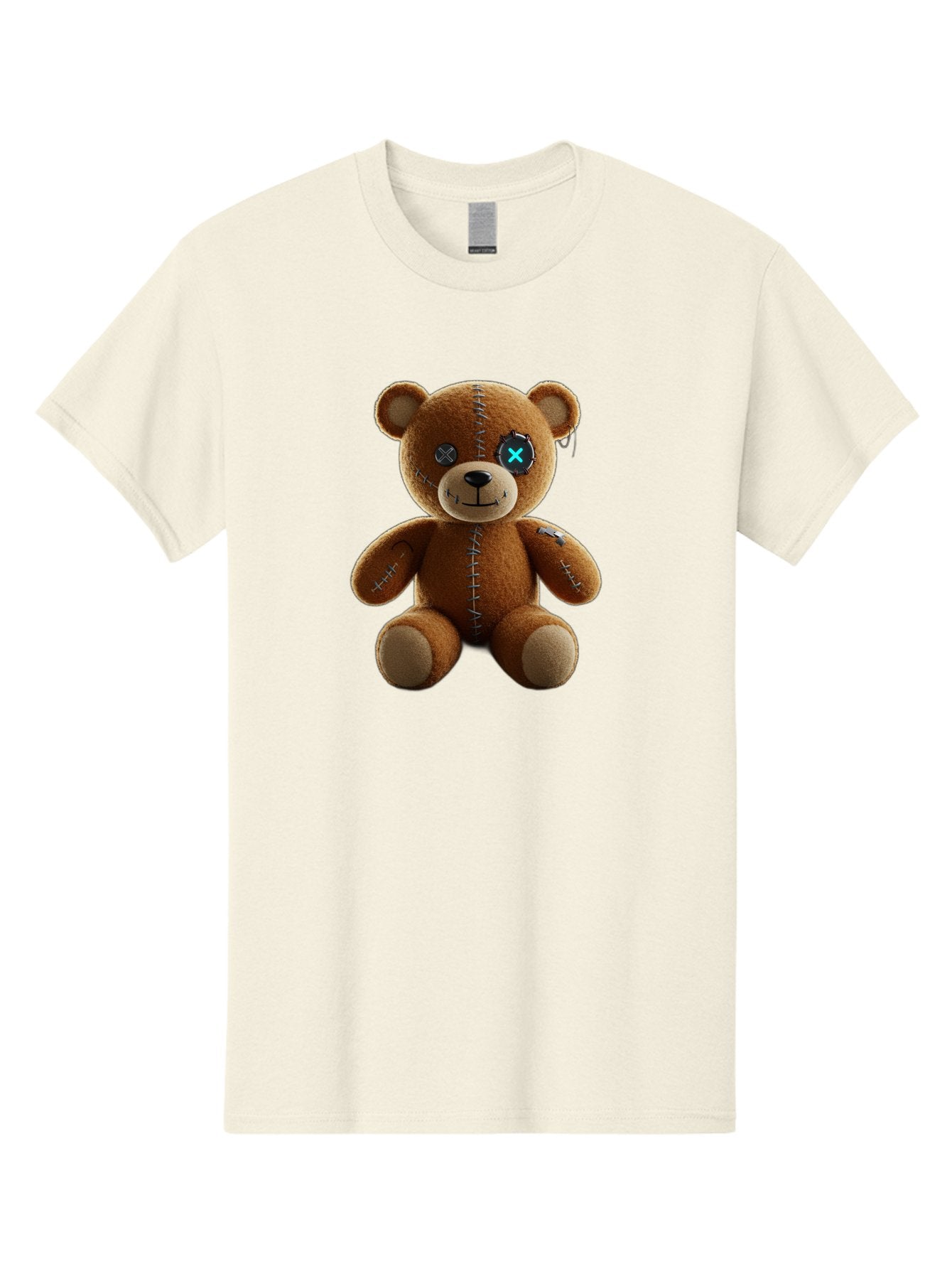 Teddy-Bear-With-X-Stitch-Eyes Men'S Graphic Tee, 100% Cotton, Comfortable Casual Summer Wear, Machine Washable, Vintage Camera, Old Camera, Antique Camera, Black Camera, Classic Photography, Photography Equipment, Nostalgic Device, Bag058