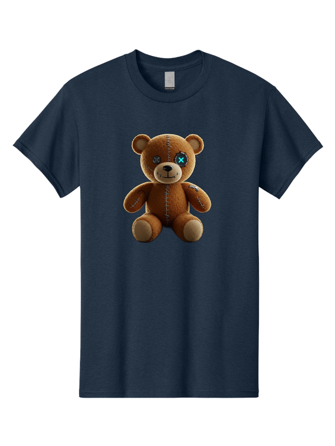 Teddy-Bear-With-X-Stitch-Eyes Men'S Graphic Tee, 100% Cotton, Comfortable Casual Summer Wear, Machine Washable, Vintage Camera, Old Camera, Antique Camera, Black Camera, Classic Photography, Photography Equipment, Nostalgic Device, Bag058 6