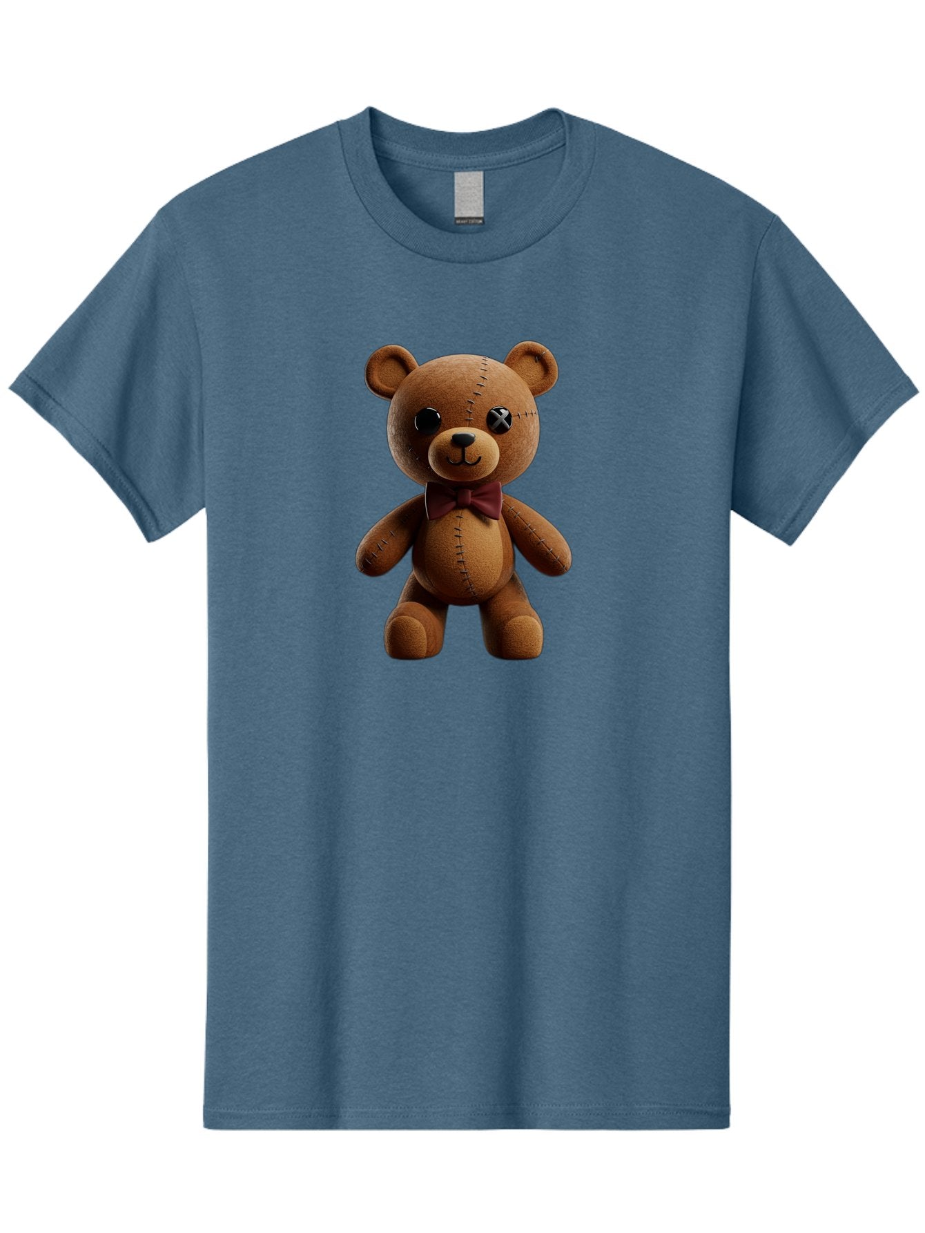 Teddy-Bear-With-X-Stitched-Eye Men'S Graphic Tee, 100% Cotton, Comfortable Casual Summer Wear, Machine Washable, Vintage Camera, Old Camera, Antique Camera, Black Camera, Classic Photography, Photography Equipment, Nostalgic Device, Bag059 15