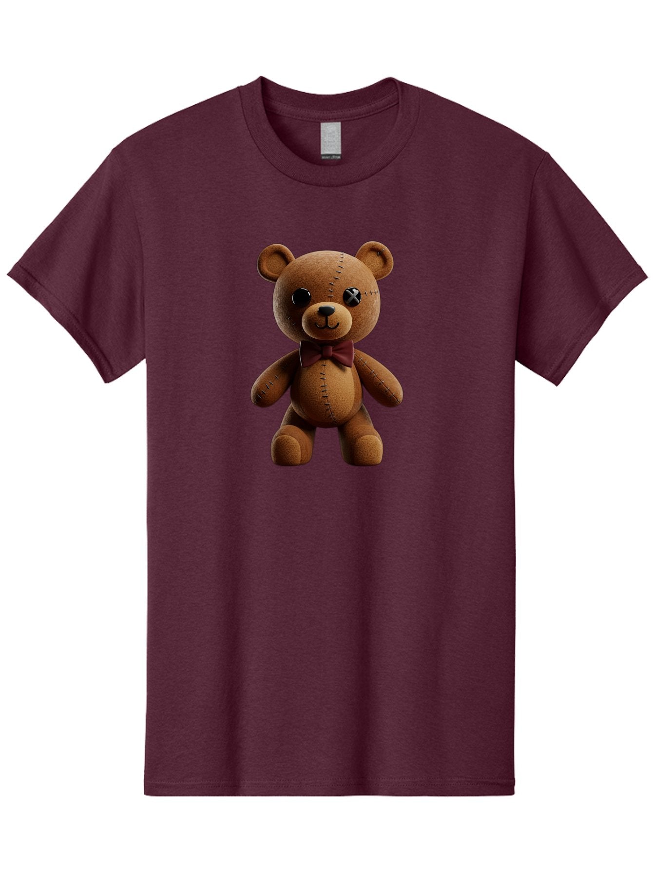Teddy-Bear-With-X-Stitched-Eye Men'S Graphic Tee, 100% Cotton, Comfortable Casual Summer Wear, Machine Washable, Vintage Camera, Old Camera, Antique Camera, Black Camera, Classic Photography, Photography Equipment, Nostalgic Device, Bag059 4