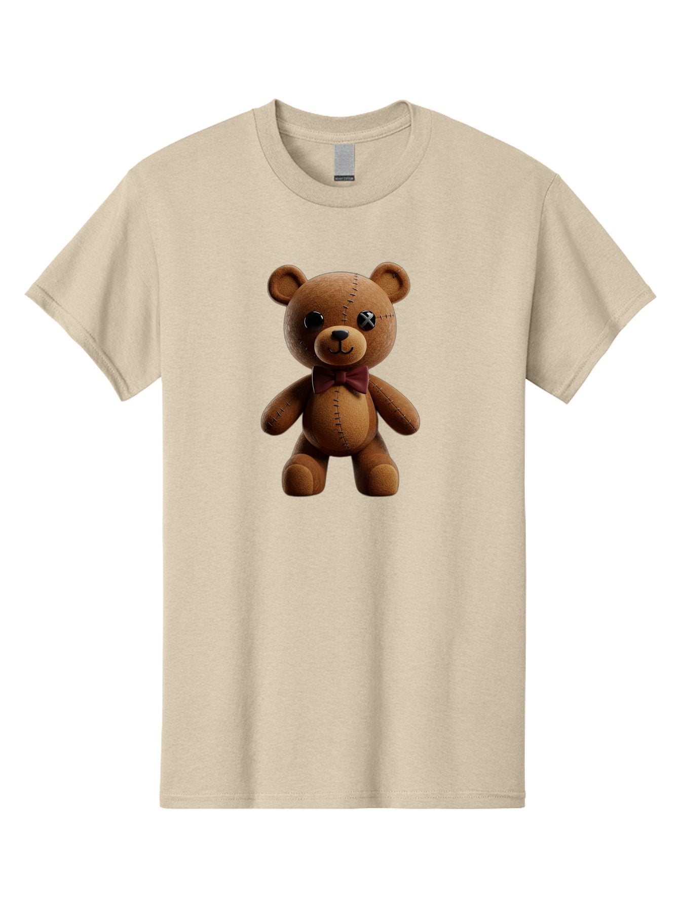 Teddy-Bear-With-X-Stitched-Eye Men'S Graphic Tee, 100% Cotton, Comfortable Casual Summer Wear, Machine Washable, Vintage Camera, Old Camera, Antique Camera, Black Camera, Classic Photography, Photography Equipment, Nostalgic Device, Bag059