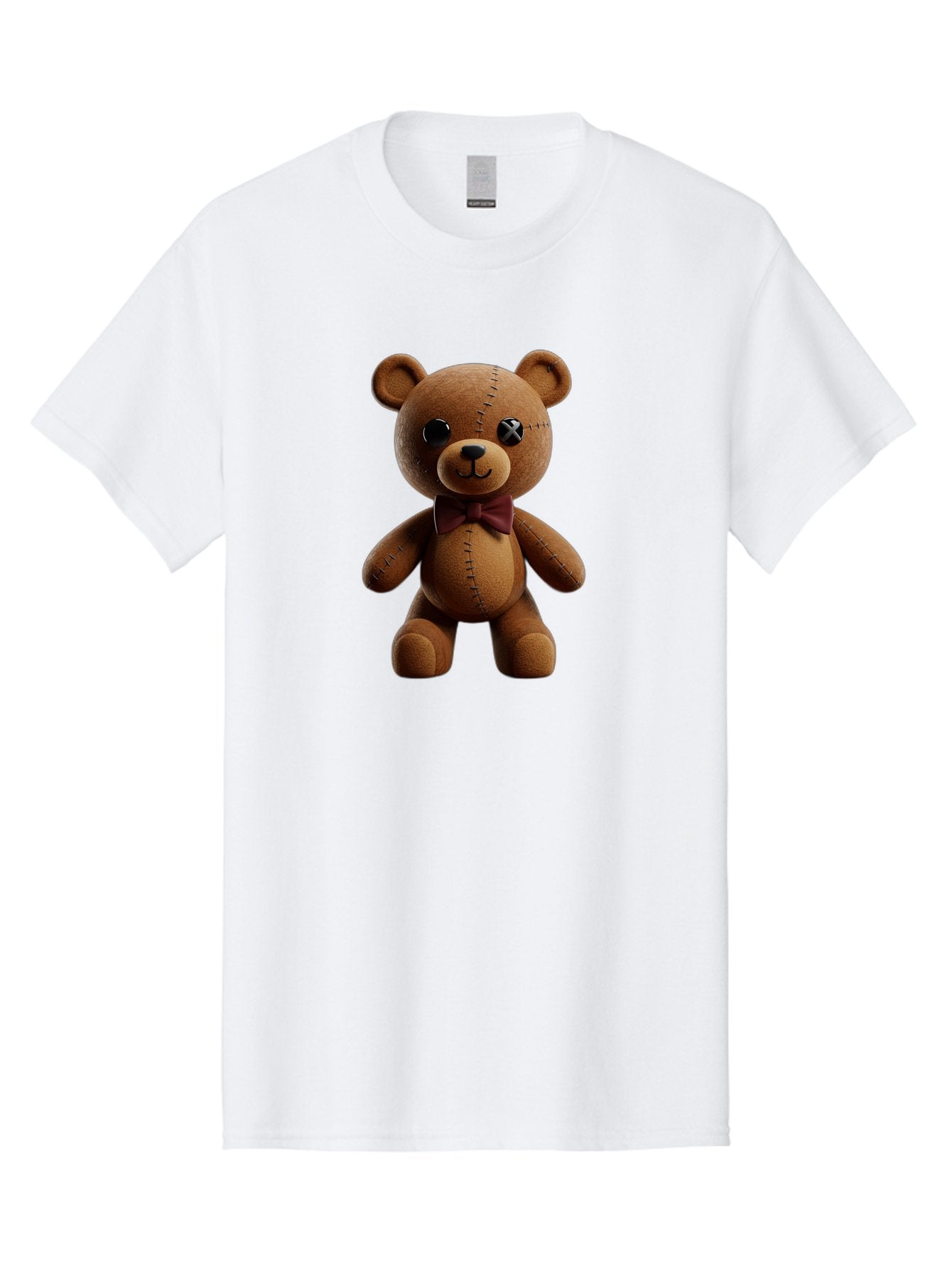 Teddy-Bear-With-X-Stitched-Eye Men'S Graphic Tee, 100% Cotton, Comfortable Casual Summer Wear, Machine Washable, Vintage Camera, Old Camera, Antique Camera, Black Camera, Classic Photography, Photography Equipment, Nostalgic Device, Bag059 13