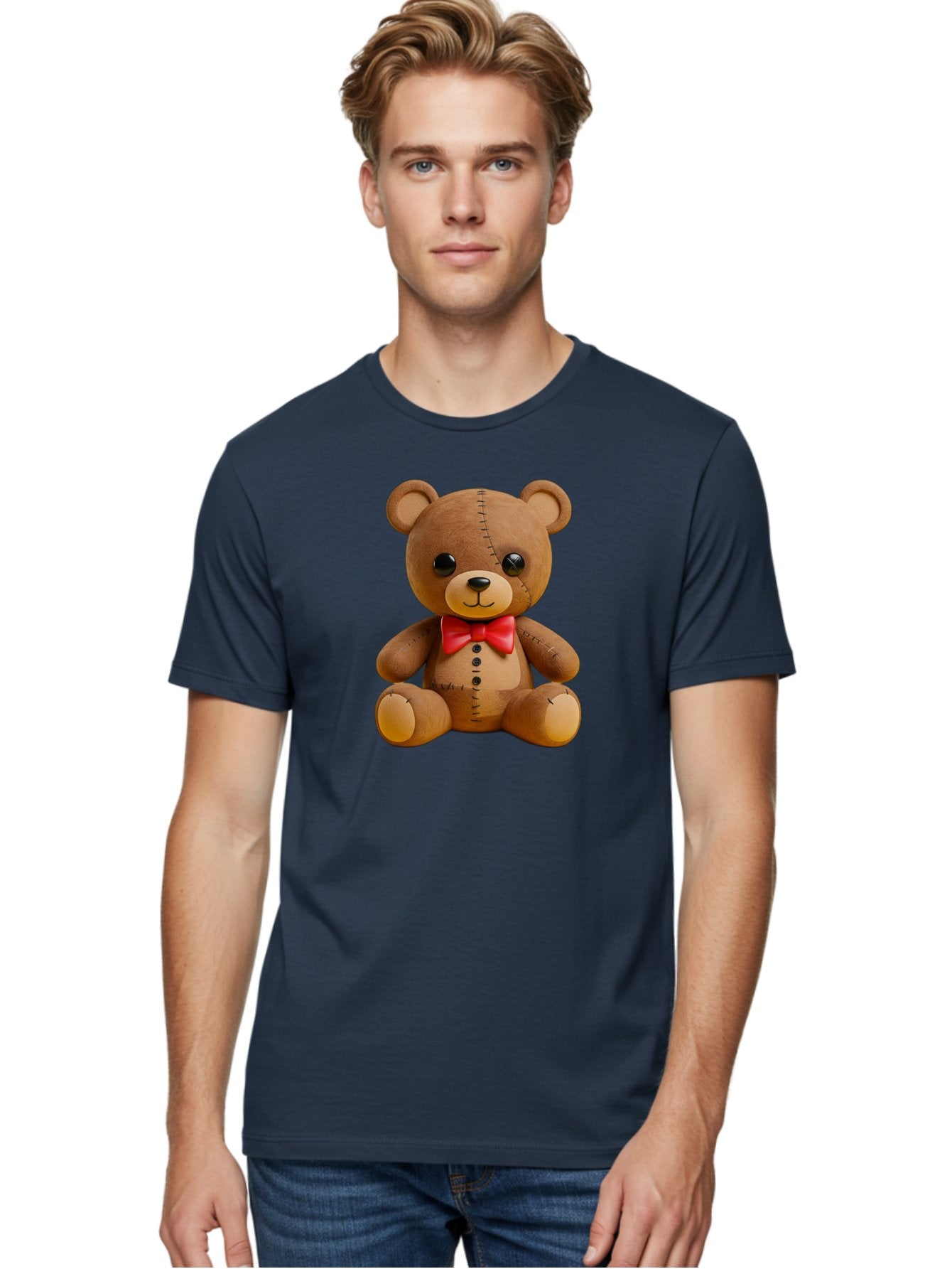 Teddy-Bear Men'S Graphic Tee, 100% Cotton, Comfortable Casual Summer Wear, Machine Washable, Vintage Camera, Old Camera, Antique Camera, Black Camera, Classic Photography, Photography Equipment, Nostalgic Device, Film Camera, Camera Art Bag060 24