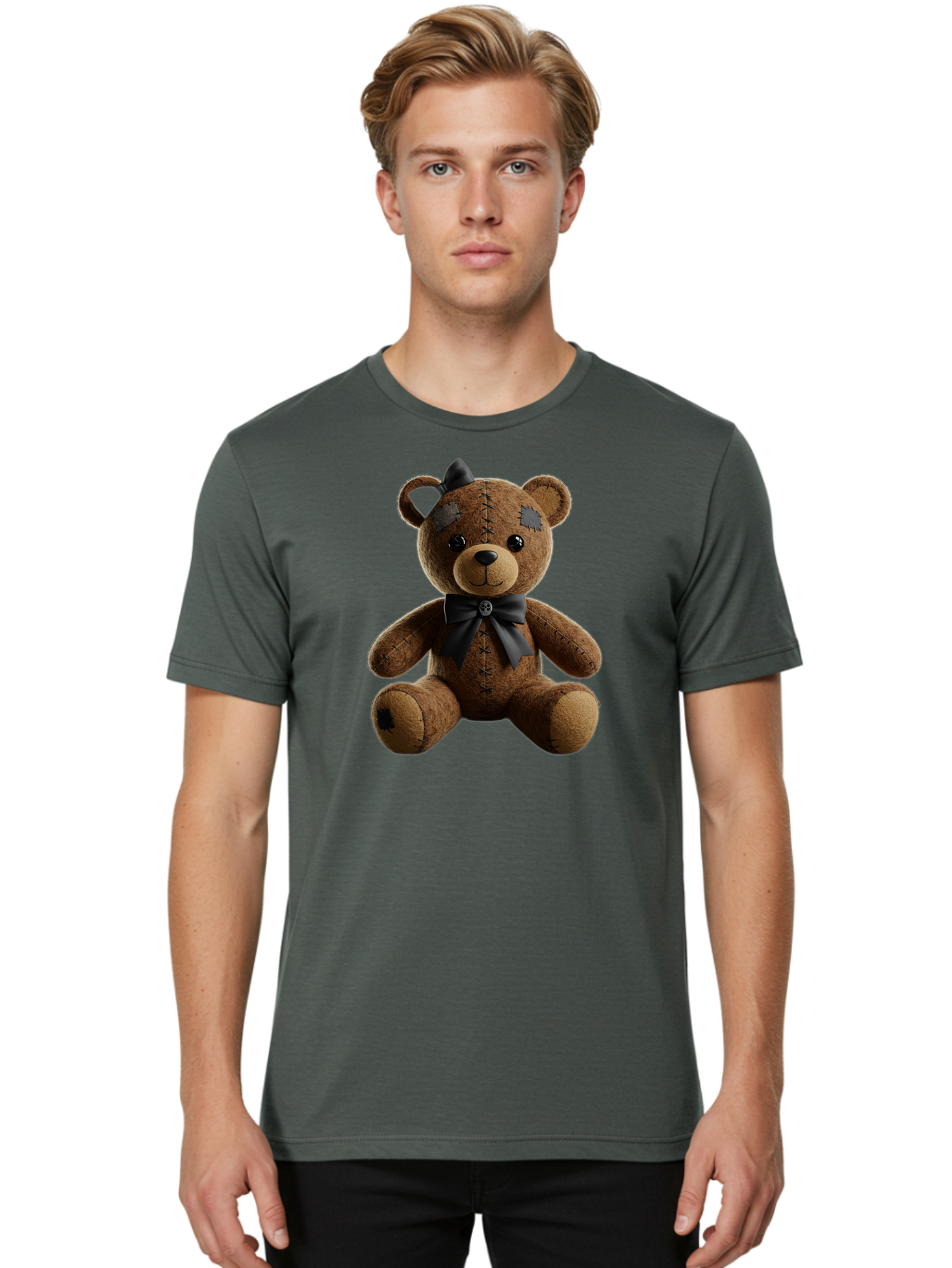Torn-Teddy Men'S Graphic Tee, 100% Cotton, Comfortable Casual Summer Wear, Machine Washable, Vintage Camera, Old Camera, Antique Camera, Black Camera, Classic Photography, Photography Equipment, Nostalgic Device, Film Camera, Camera Art Bag067 22