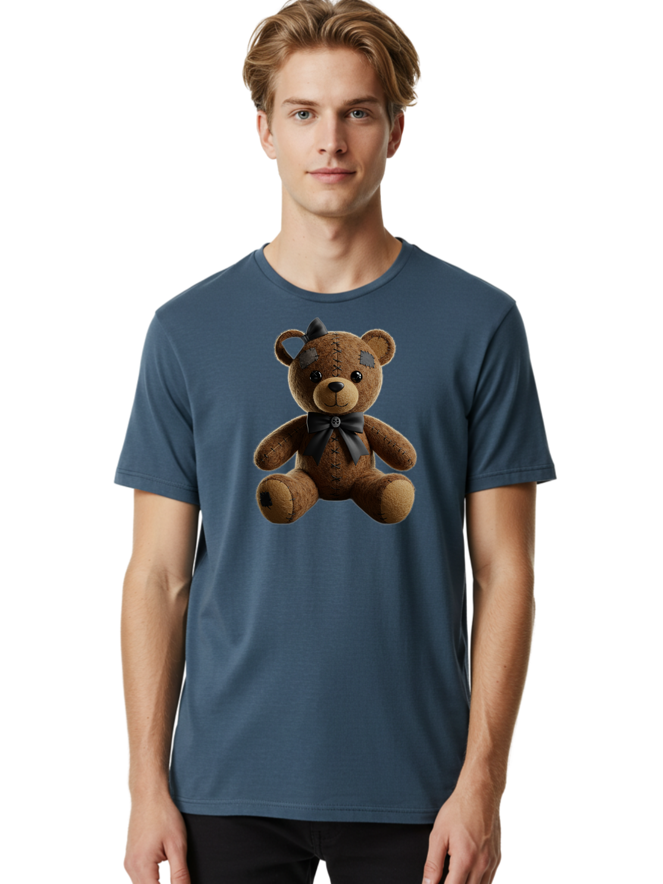 Torn-Teddy Men'S Graphic Tee, 100% Cotton, Comfortable Casual Summer Wear, Machine Washable, Vintage Camera, Old Camera, Antique Camera, Black Camera, Classic Photography, Photography Equipment, Nostalgic Device, Film Camera, Camera Art Bag067 27