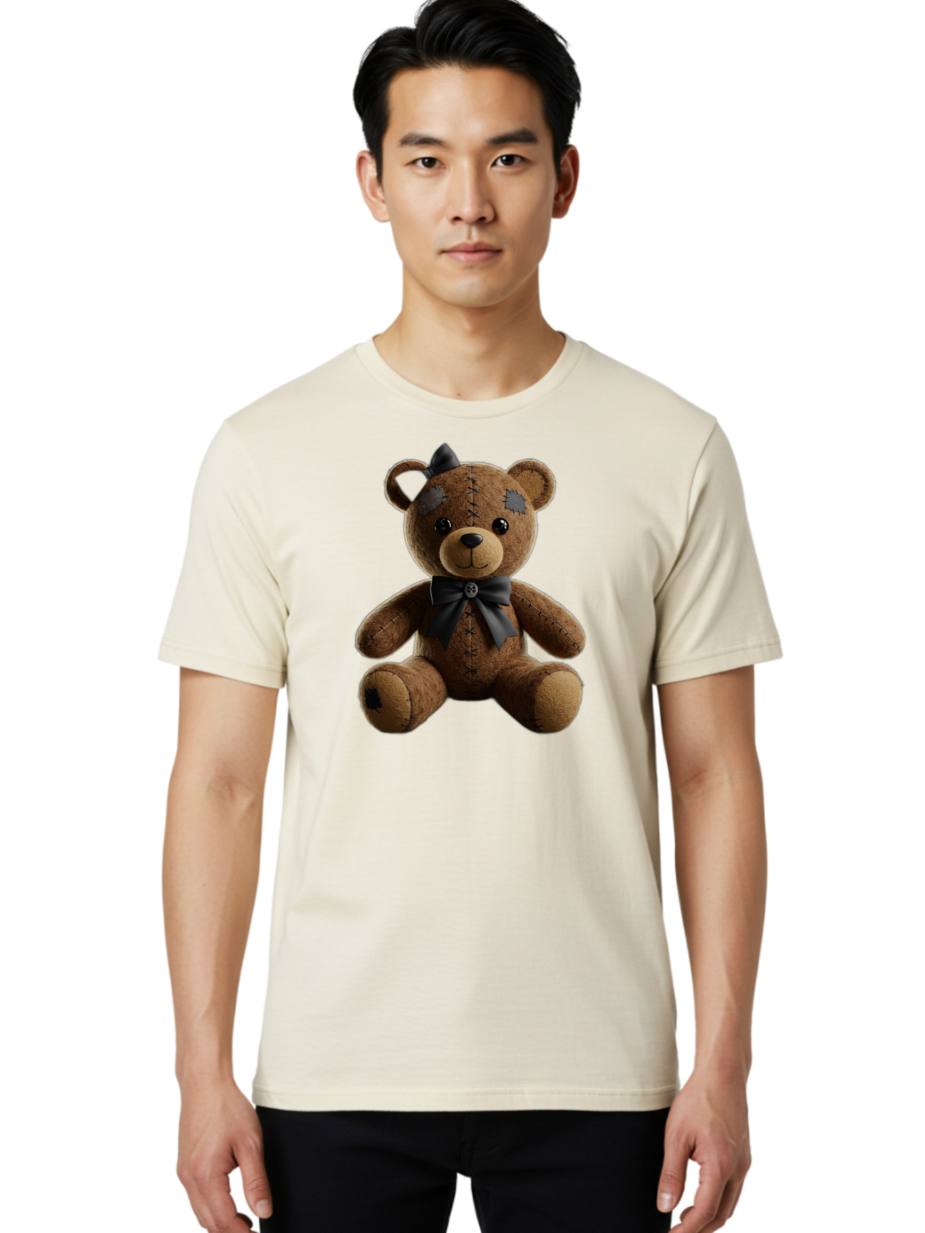 Torn-Teddy Men'S Graphic Tee, 100% Cotton, Comfortable Casual Summer Wear, Machine Washable, Vintage Camera, Old Camera, Antique Camera, Black Camera, Classic Photography, Photography Equipment, Nostalgic Device, Film Camera, Camera Art Bag067 18