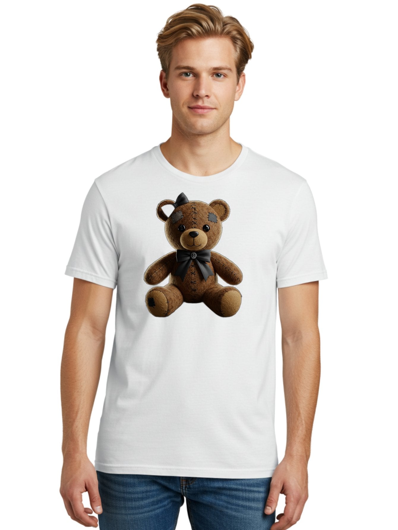 Torn-Teddy Men'S Graphic Tee, 100% Cotton, Comfortable Casual Summer Wear, Machine Washable, Vintage Camera, Old Camera, Antique Camera, Black Camera, Classic Photography, Photography Equipment, Nostalgic Device, Film Camera, Camera Art Bag067 21