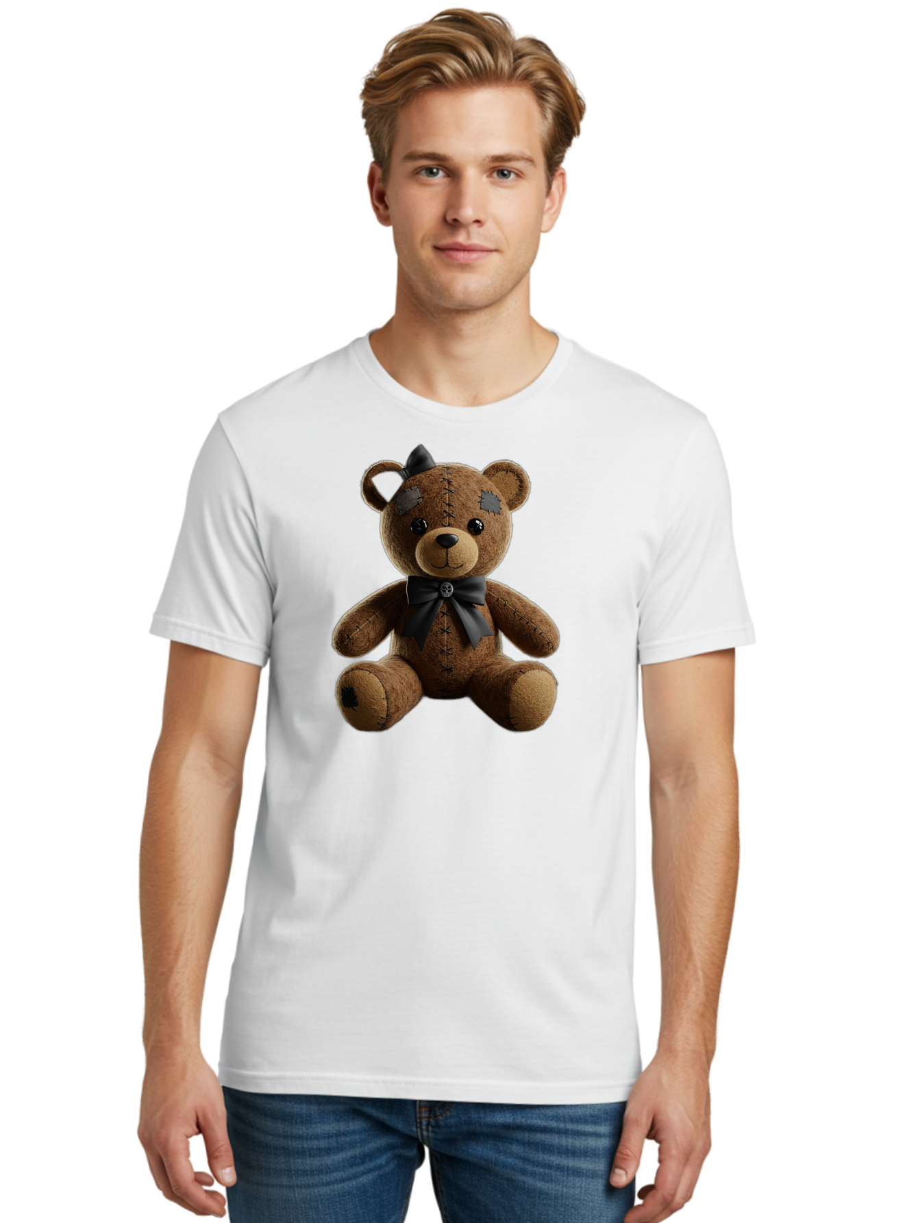 Torn-Teddy Men'S Graphic Tee, 100% Cotton, Comfortable Casual Summer Wear, Machine Washable, Vintage Camera, Old Camera, Antique Camera, Black Camera, Classic Photography, Photography Equipment, Nostalgic Device, Film Camera, Camera Art Bag067 25