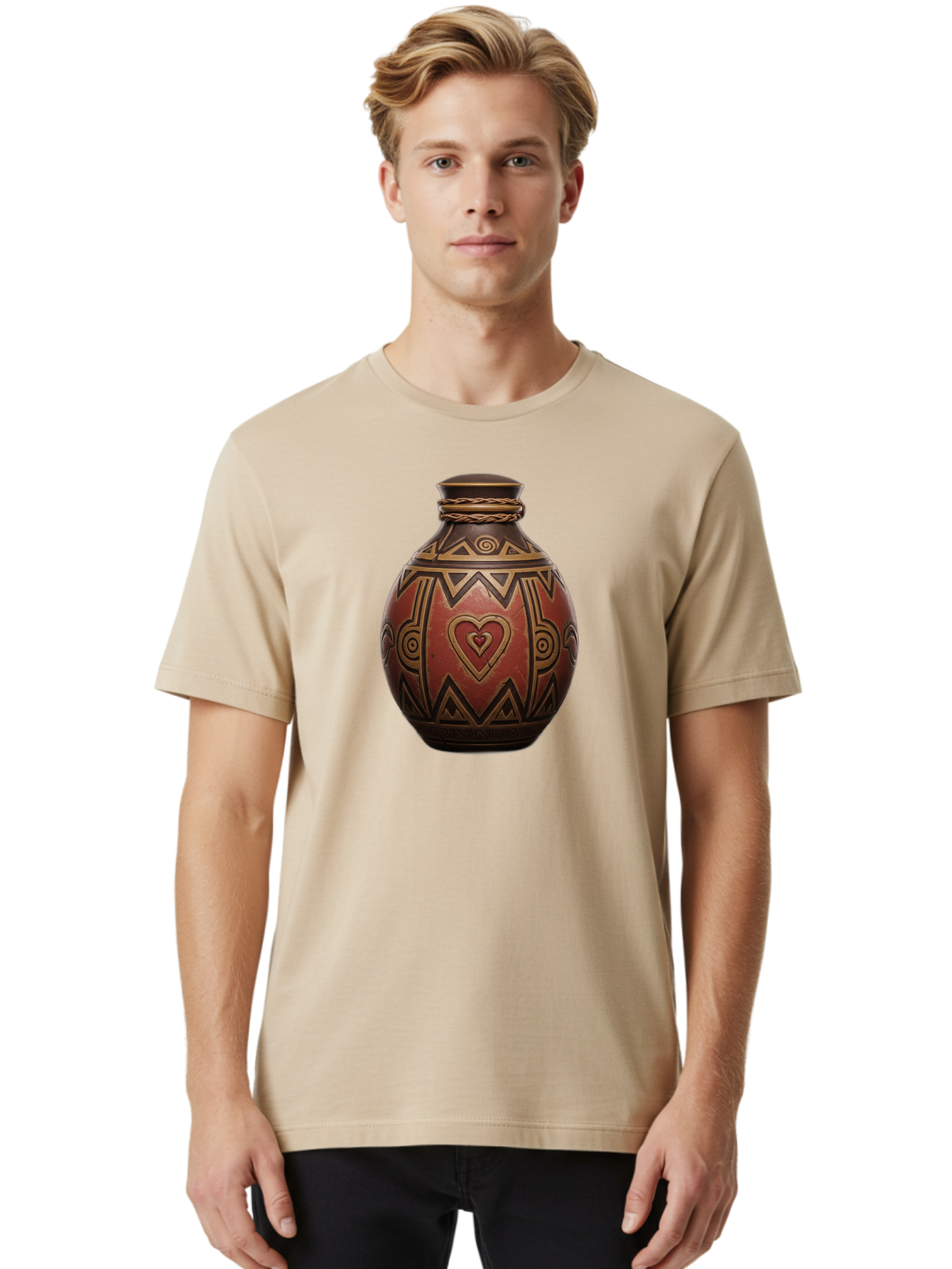 Tribal-Pottery-Vase Men'S Graphic Tee, 100% Cotton, Comfortable Casual Summer Wear, Machine Washable, Vintage Camera, Old Camera, Antique Camera, Black Camera, Classic Photography, Photography Equipment, Nostalgic Device, Film Camera, Bag068 20