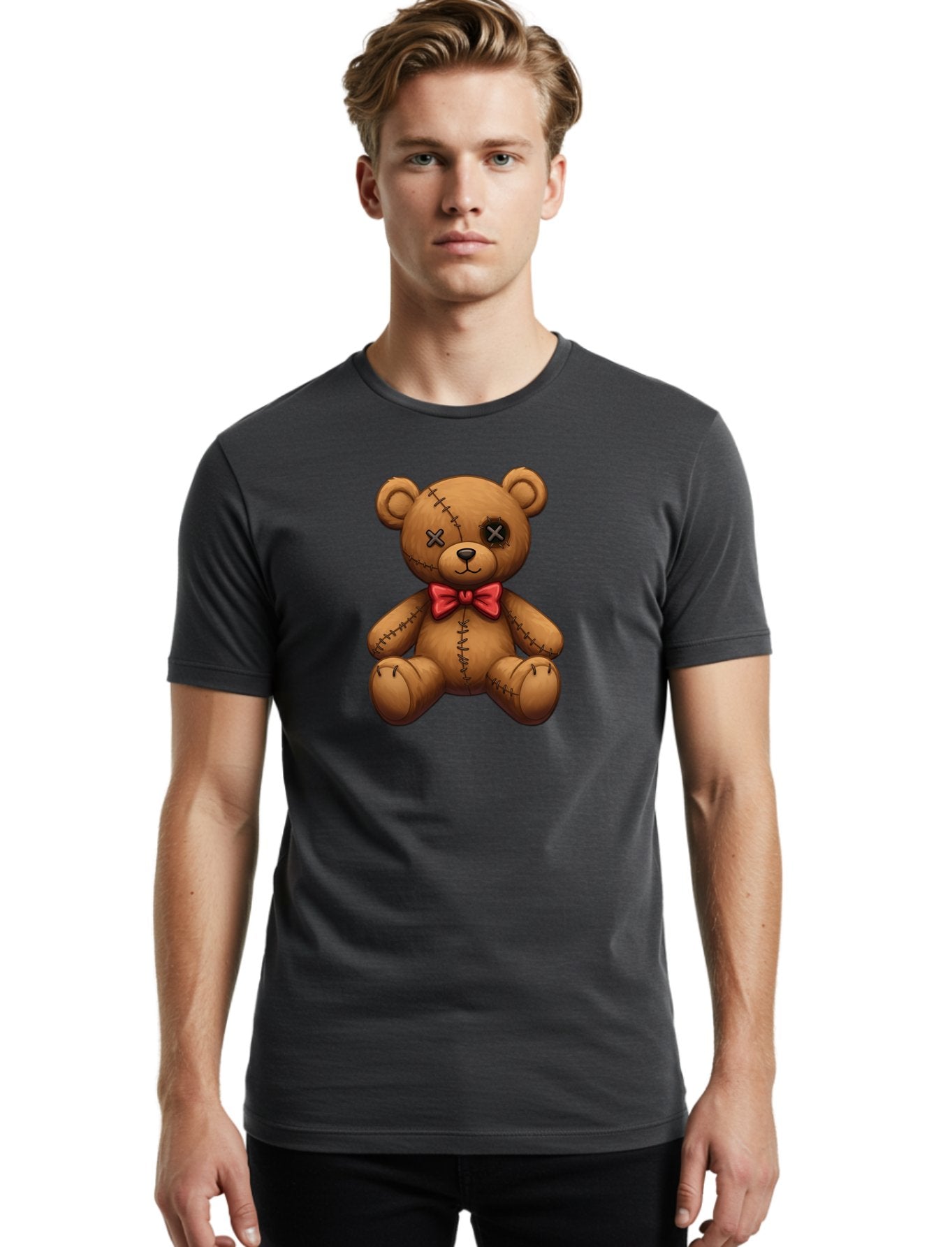 Voodoo-Teddy-Bear-10 Men'S Graphic Tee, 100% Cotton, Comfortable Casual Summer Wear, Machine Washable, Vintage Camera, Old Camera, Antique Camera, Black Camera, Classic Photography, Photography Equipment, Nostalgic Device, Film Camera, Bag074 23