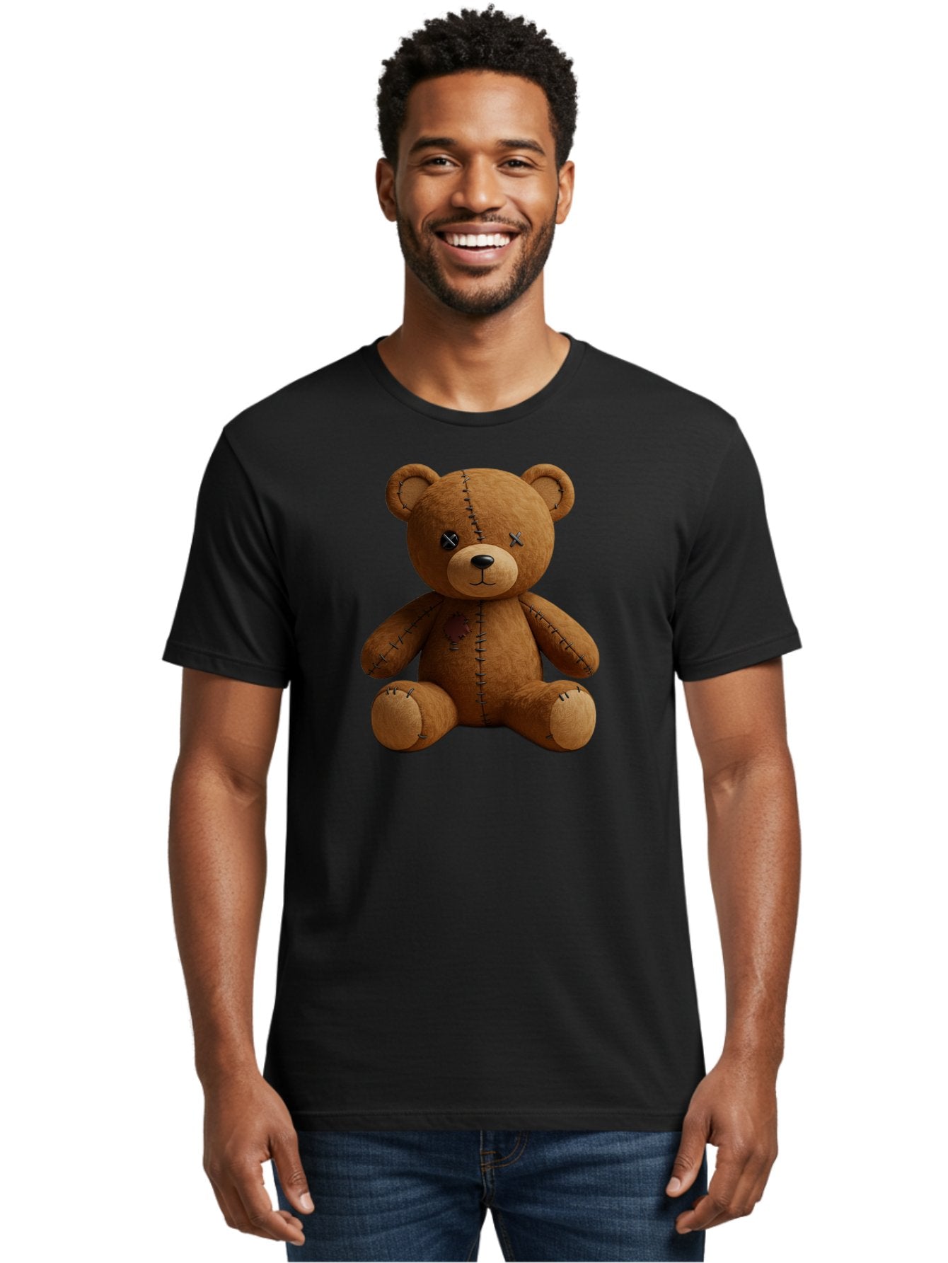 Voodoo-Teddy-Bear-11 Men'S Graphic Tee, 100% Cotton, Comfortable Casual Summer Wear, Machine Washable, Vintage Camera, Old Camera, Antique Camera, Black Camera, Classic Photography, Photography Equipment, Nostalgic Device, Film Camera, Bag075 16