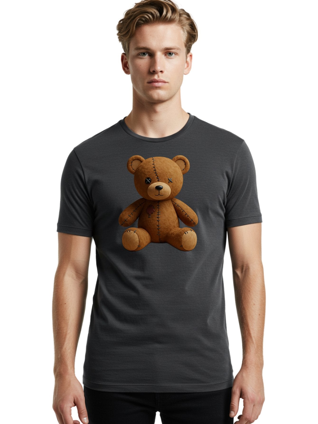 Voodoo-Teddy-Bear-11 Men'S Graphic Tee, 100% Cotton, Comfortable Casual Summer Wear, Machine Washable, Vintage Camera, Old Camera, Antique Camera, Black Camera, Classic Photography, Photography Equipment, Nostalgic Device, Film Camera, Bag075 20