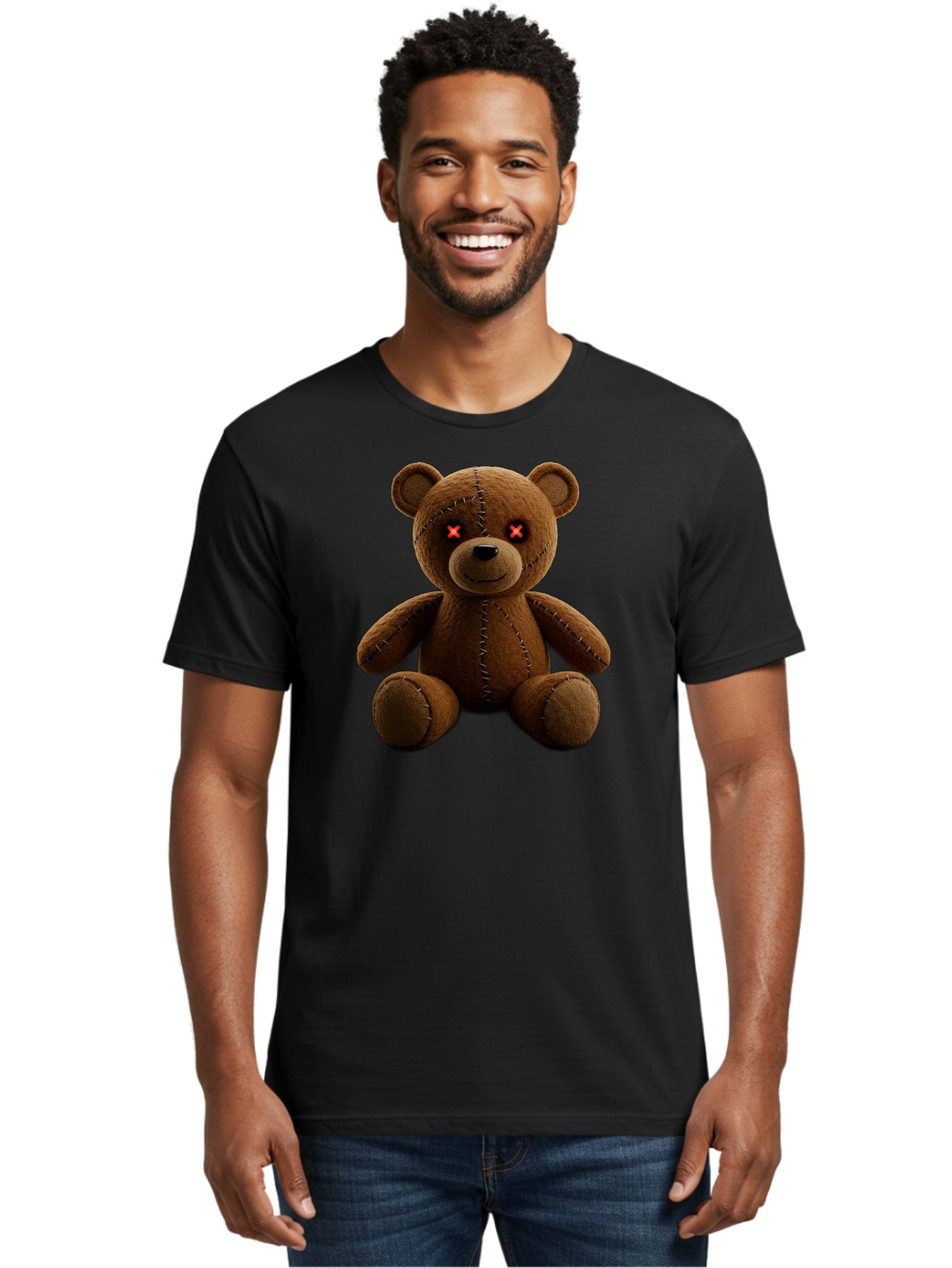 Voodoo-Teddy-Bear-12 Men'S Graphic Tee, 100% Cotton, Comfortable Casual Summer Wear, Machine Washable, Vintage Camera, Old Camera, Antique Camera, Black Camera, Classic Photography, Photography Equipment, Nostalgic Device, Film Camera, Bag076 19